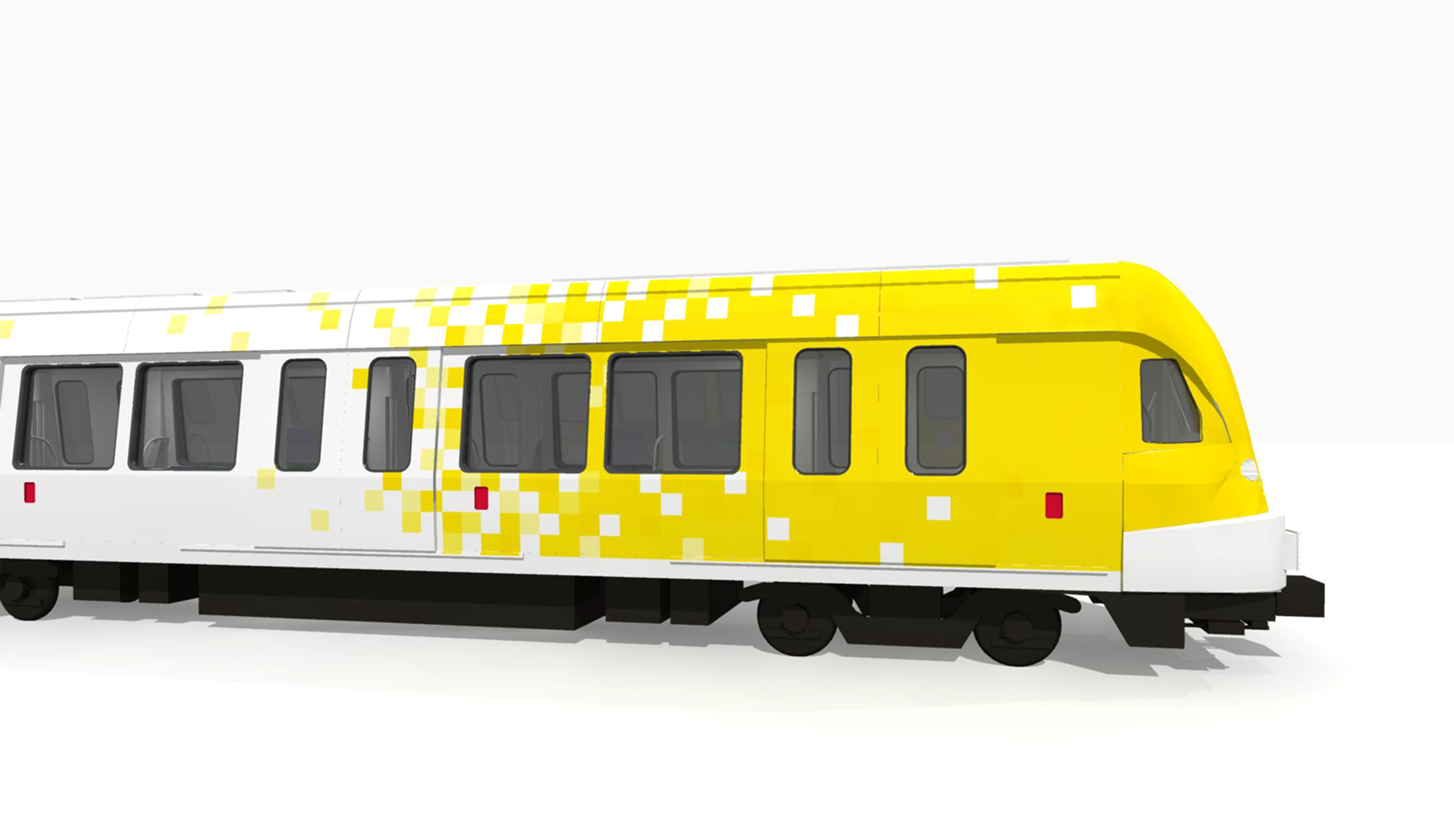 全國第一條彩色捷運-環狀線彩繪列車側面