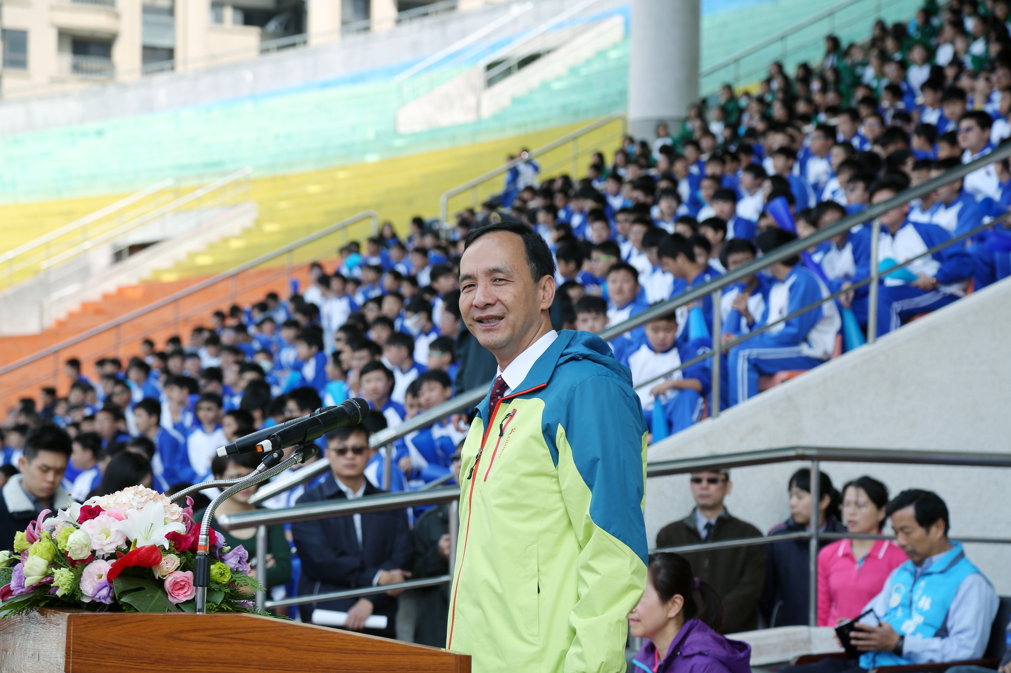 朱市長勉勵參賽選手展現運動精神，挑戰自我