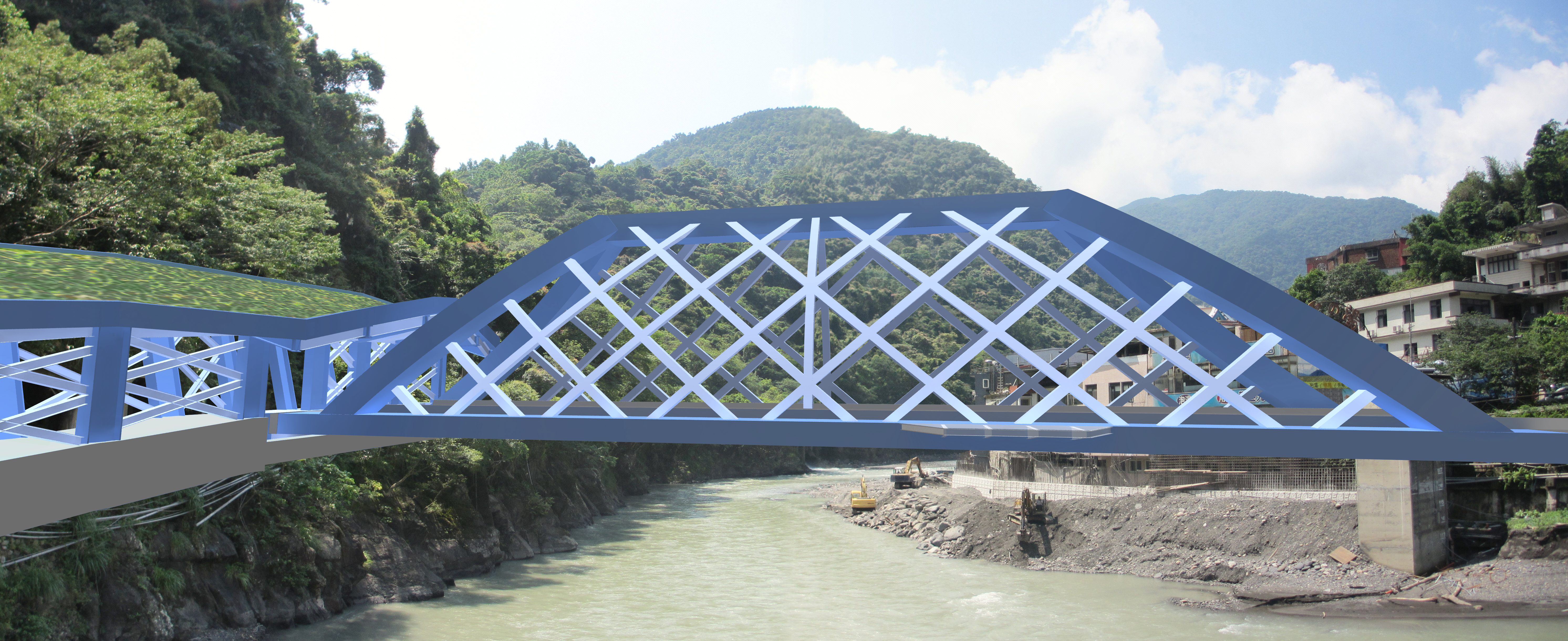 改建覽勝橋示意圖