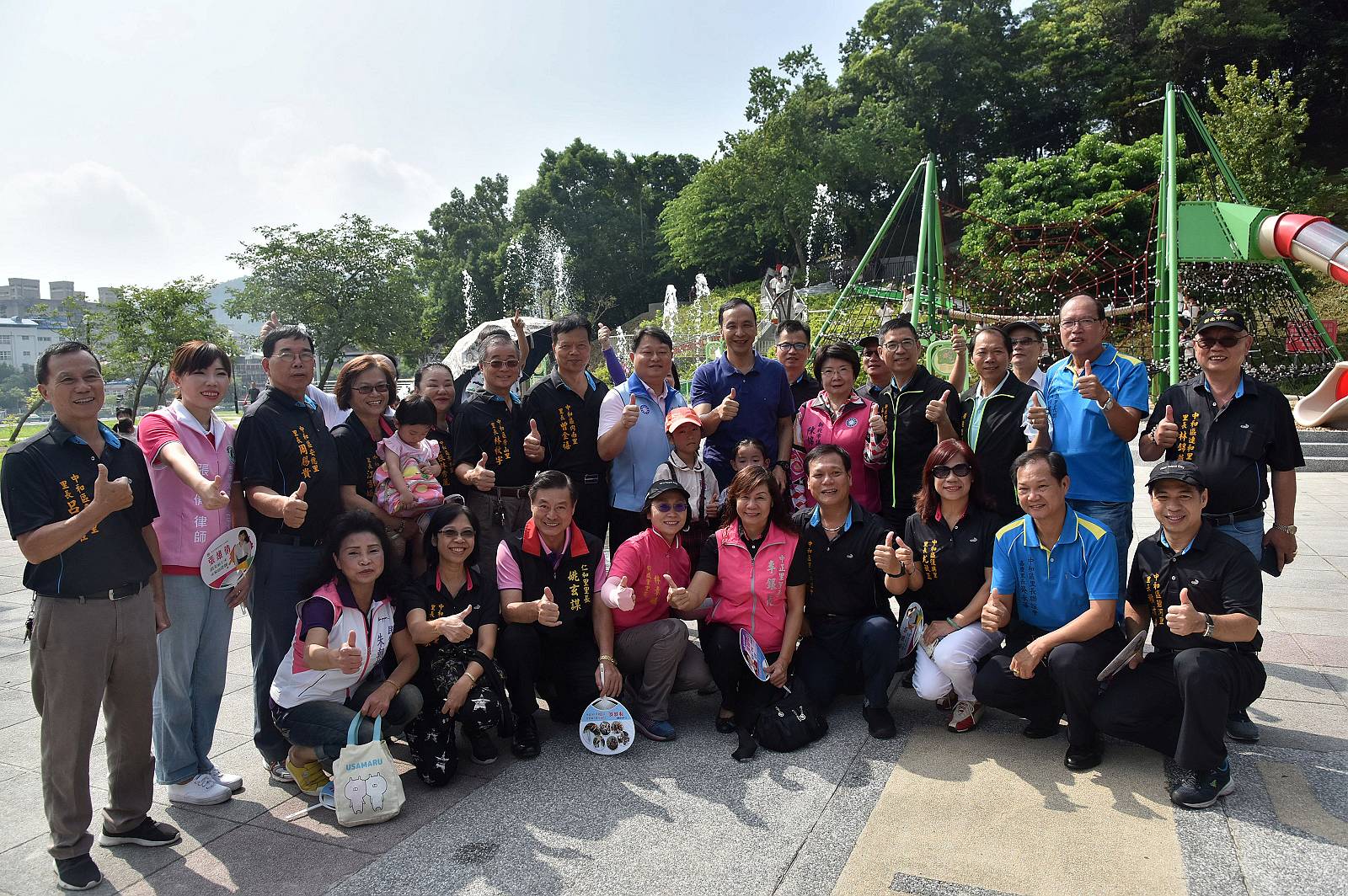 朱立倫市長說，升格後共打造484座特色公園，今天又完成一座，今年要完成23座，這是第20座，歡迎大家一起來體驗。