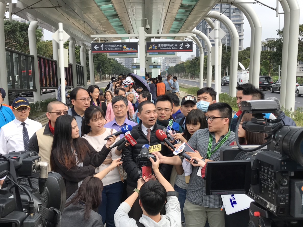 淡海輕軌濱海沙崙站市長接受聯訪