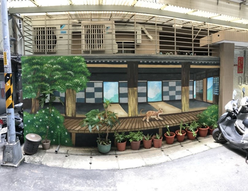 永和潭安里後巷復古懷舊彩繪
