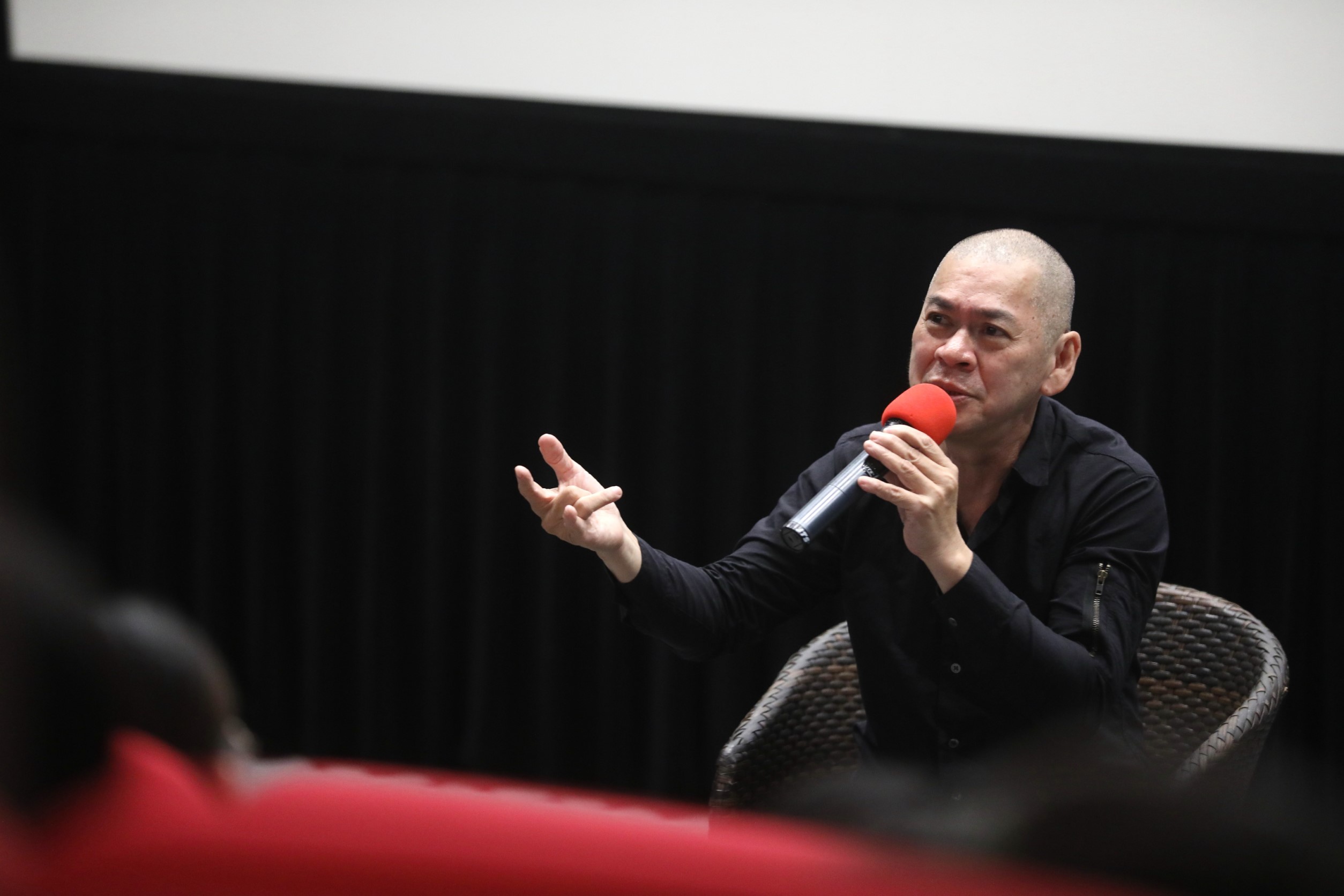 蔡明亮導演於映後座談，講述拍攝理念。