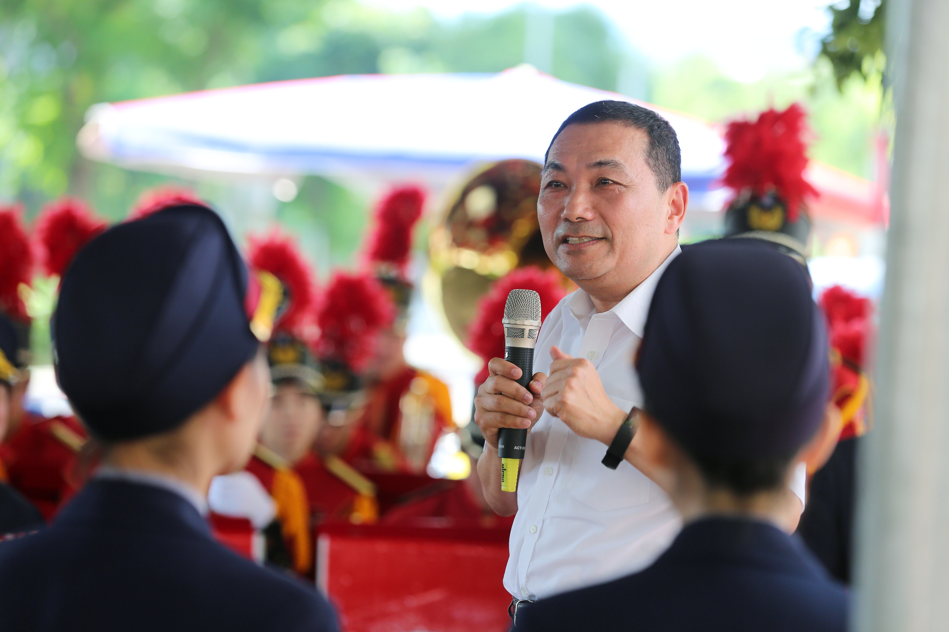 新樹派出所落成啟用，侯友宜市長出席剪綵揭牌並感謝所有警察同仁的付出與辛勞。