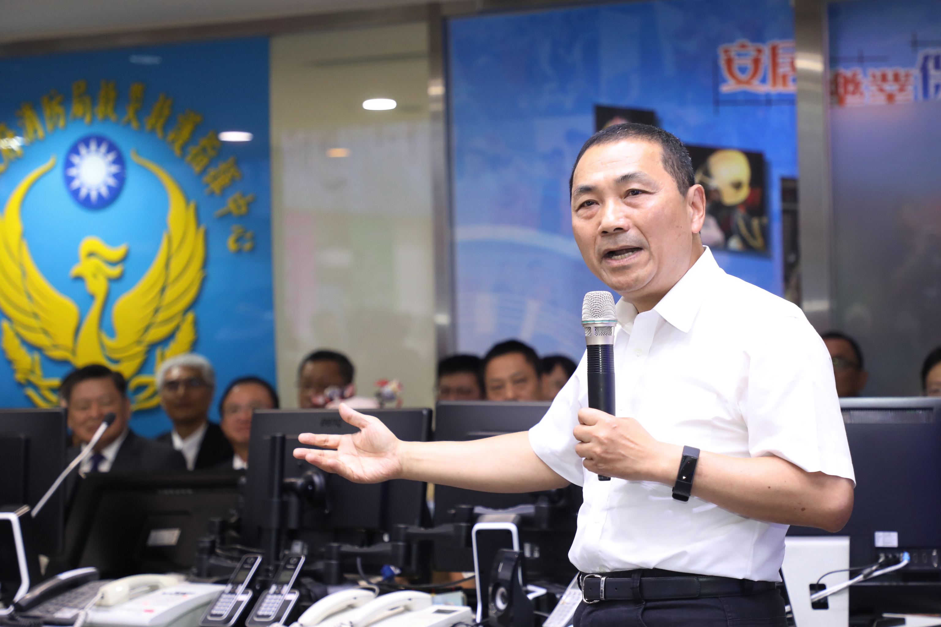 「效率、便利、貼心E-1-9服務再升級」，侯友宜市長期許消防局救災救護更即時更能保障市民生命財產安全