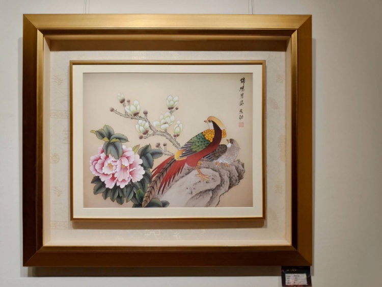 膠彩畫：錦繡芳資，作者：張勛
