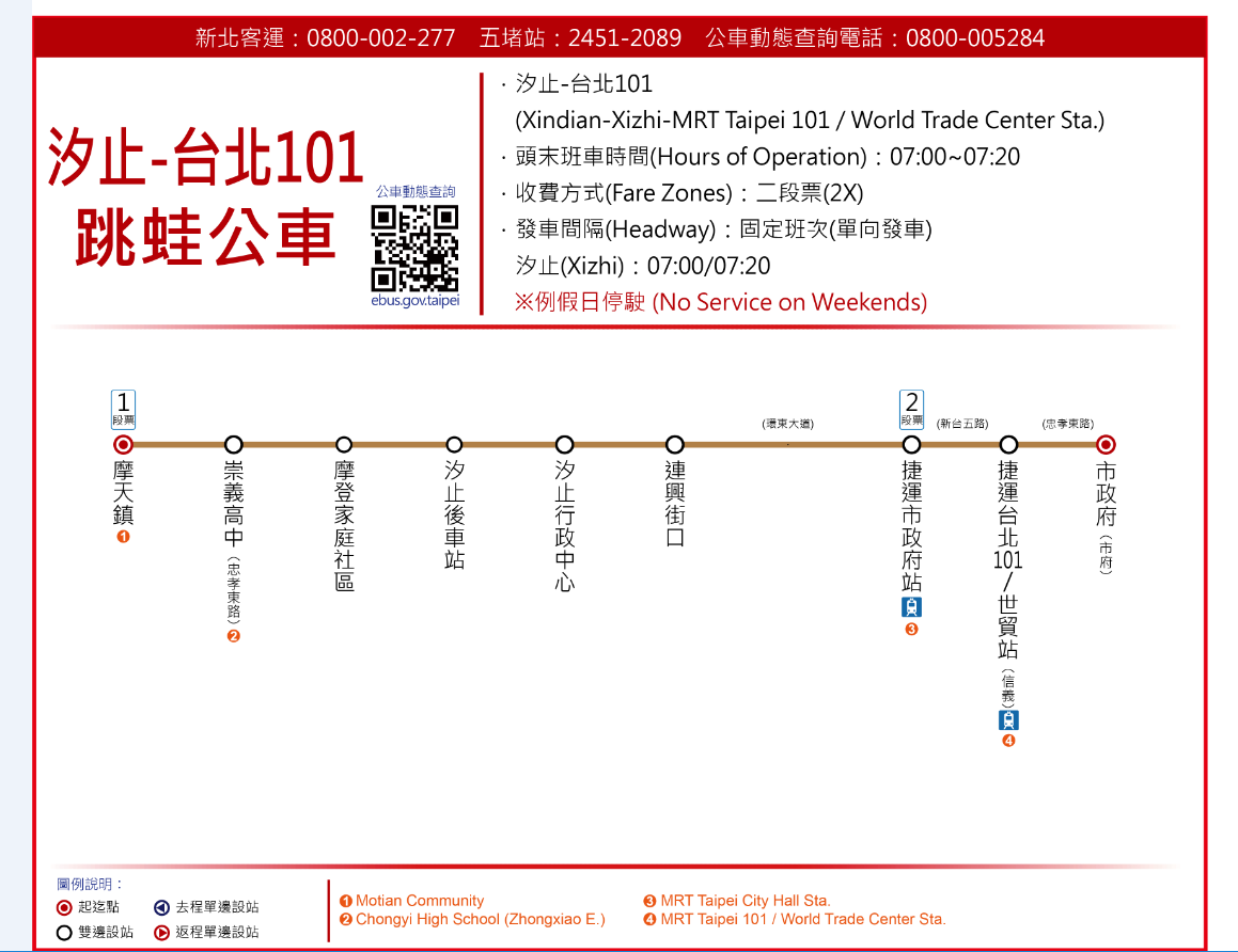 æ±æ­¢-å°å101è·³èå¬è»è·¯ç·å