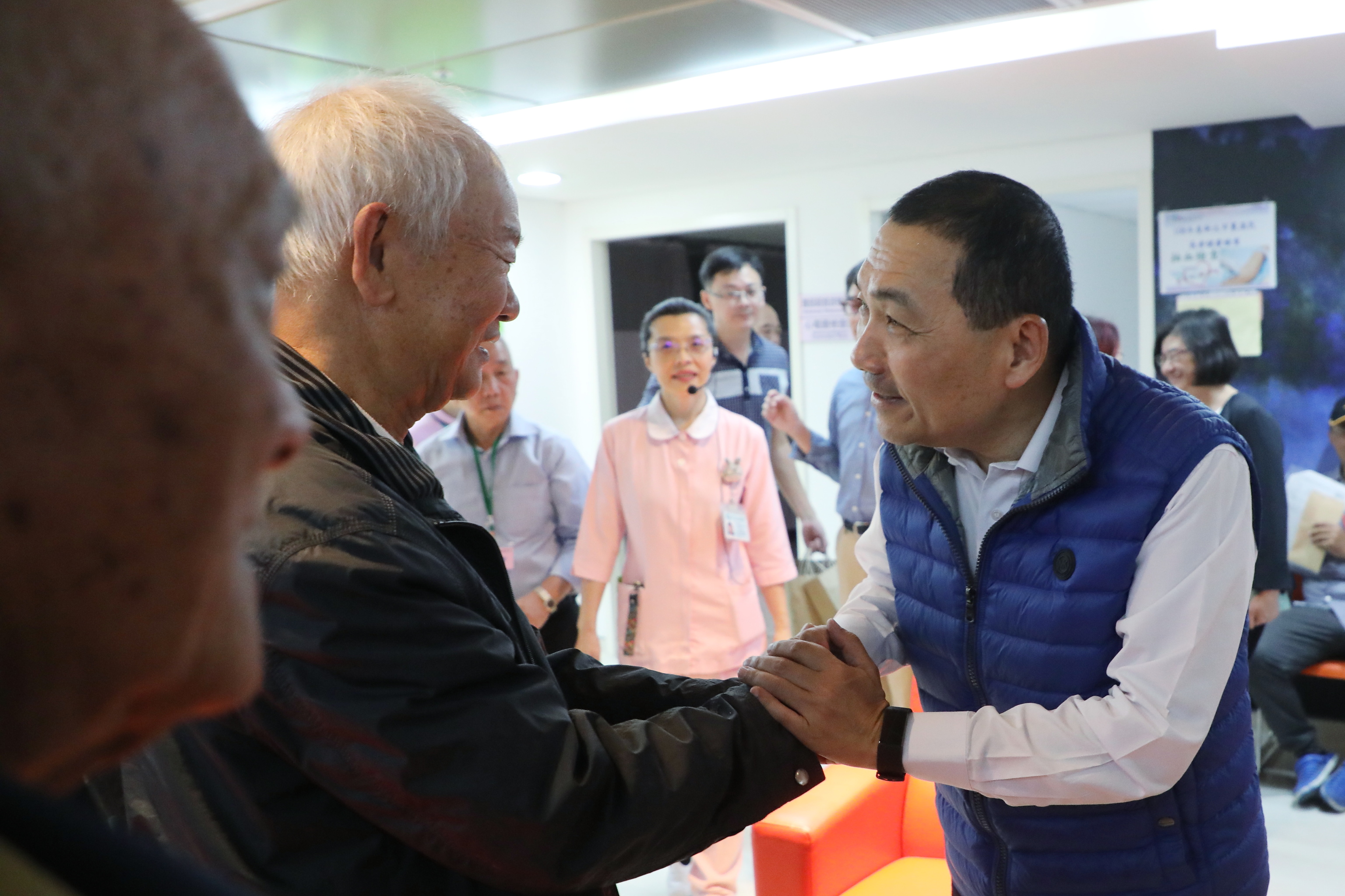 農漁民長者健檢，侯友宜市長訪視關懷。