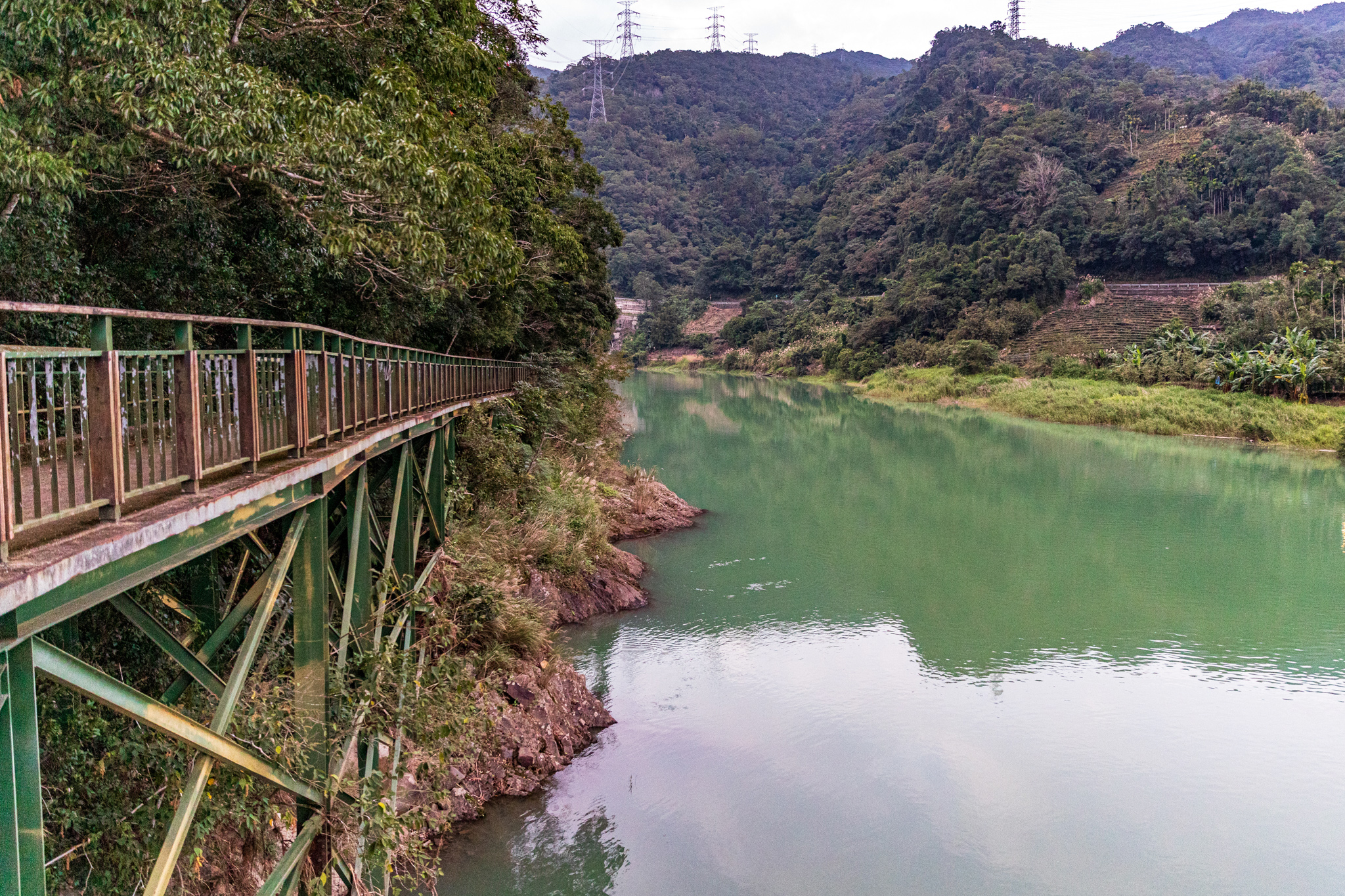 青山綠水沿路相伴，輕鬆享受森林浴和潺潺水流與蟲鳴鳥叫組成的交響樂章
