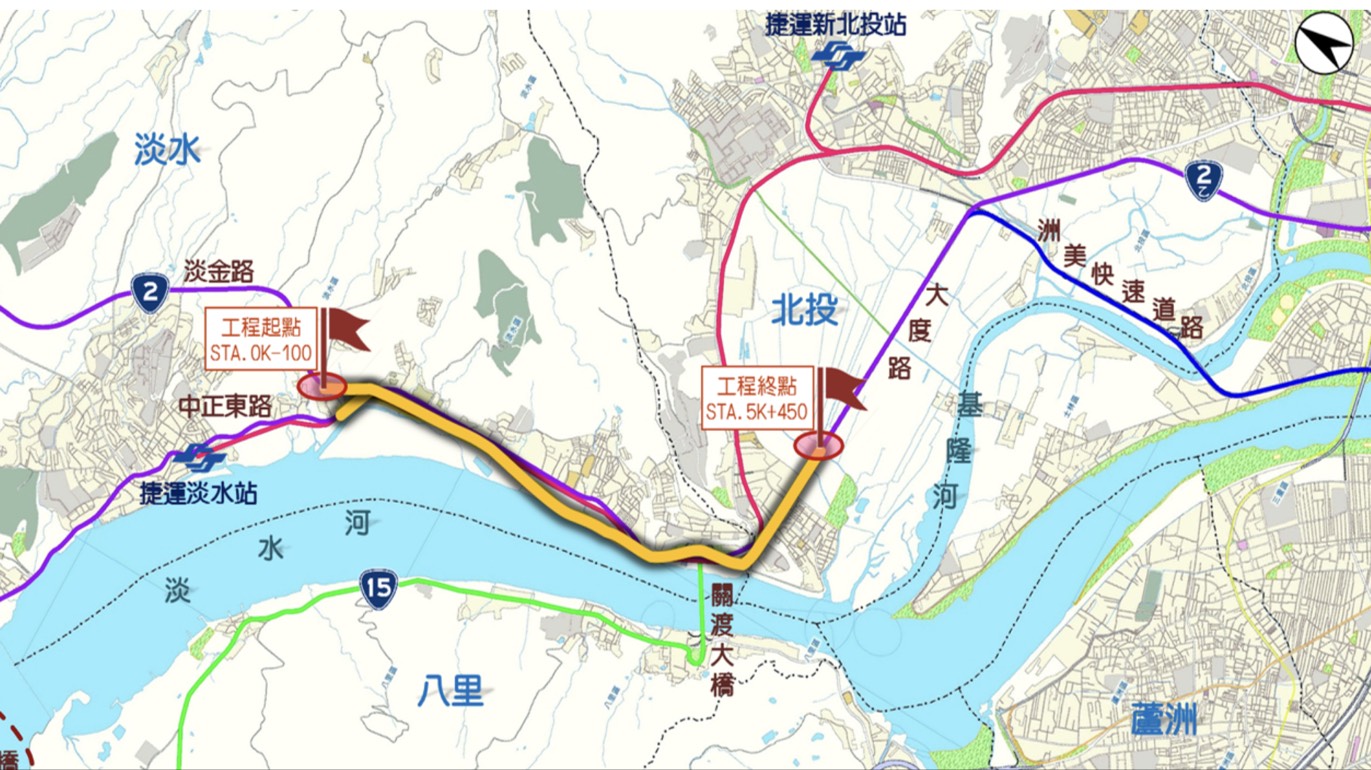 淡北道路路線圖
