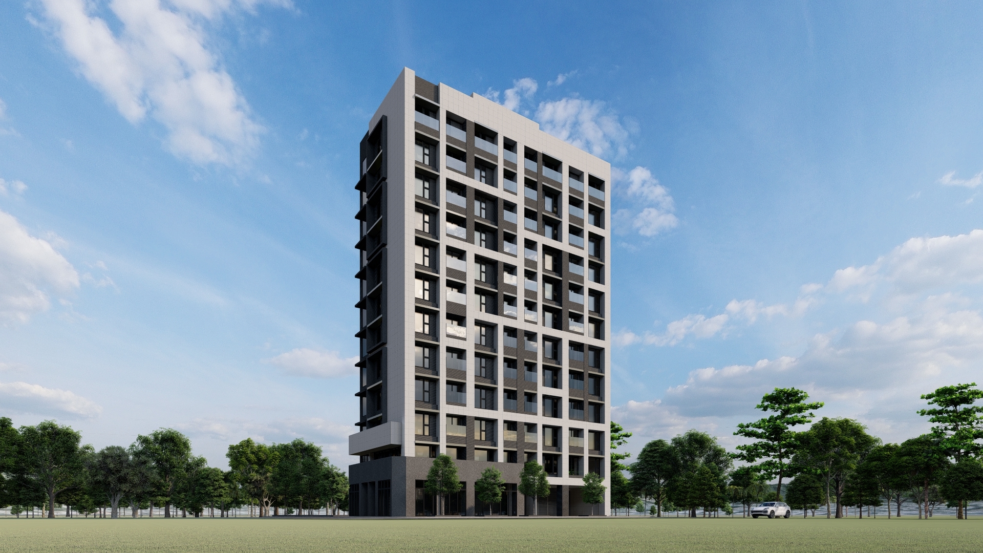 新店北新段簡易都更重建後模擬圖