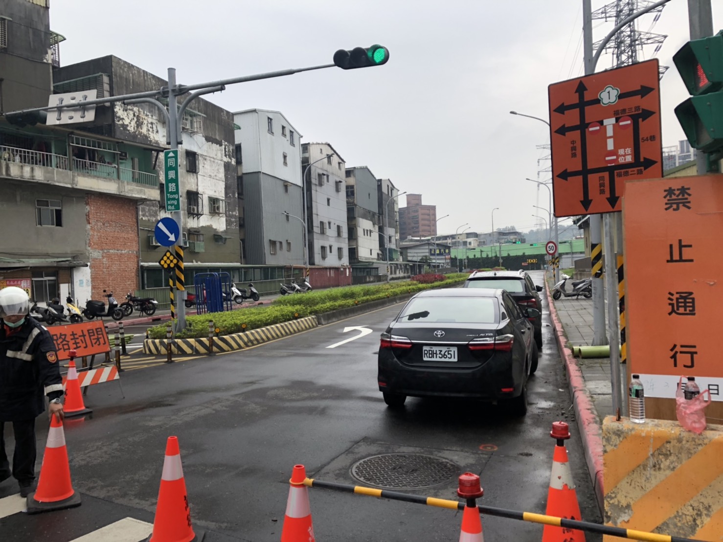 同興路與福德二路現場