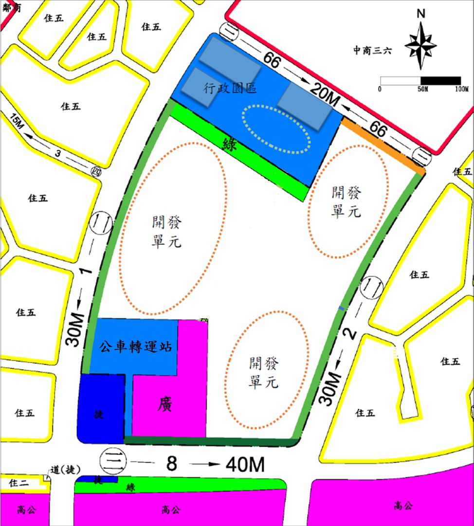 林口國際媒體園區內基地配置圖