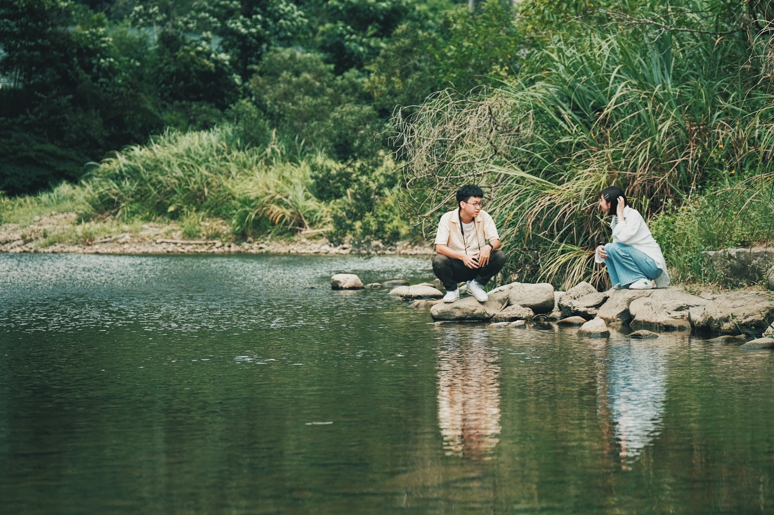 軟橋段親水公園封溪禁漁效果有成，溪內生態資源豐富，景色優美、溪水清澈
