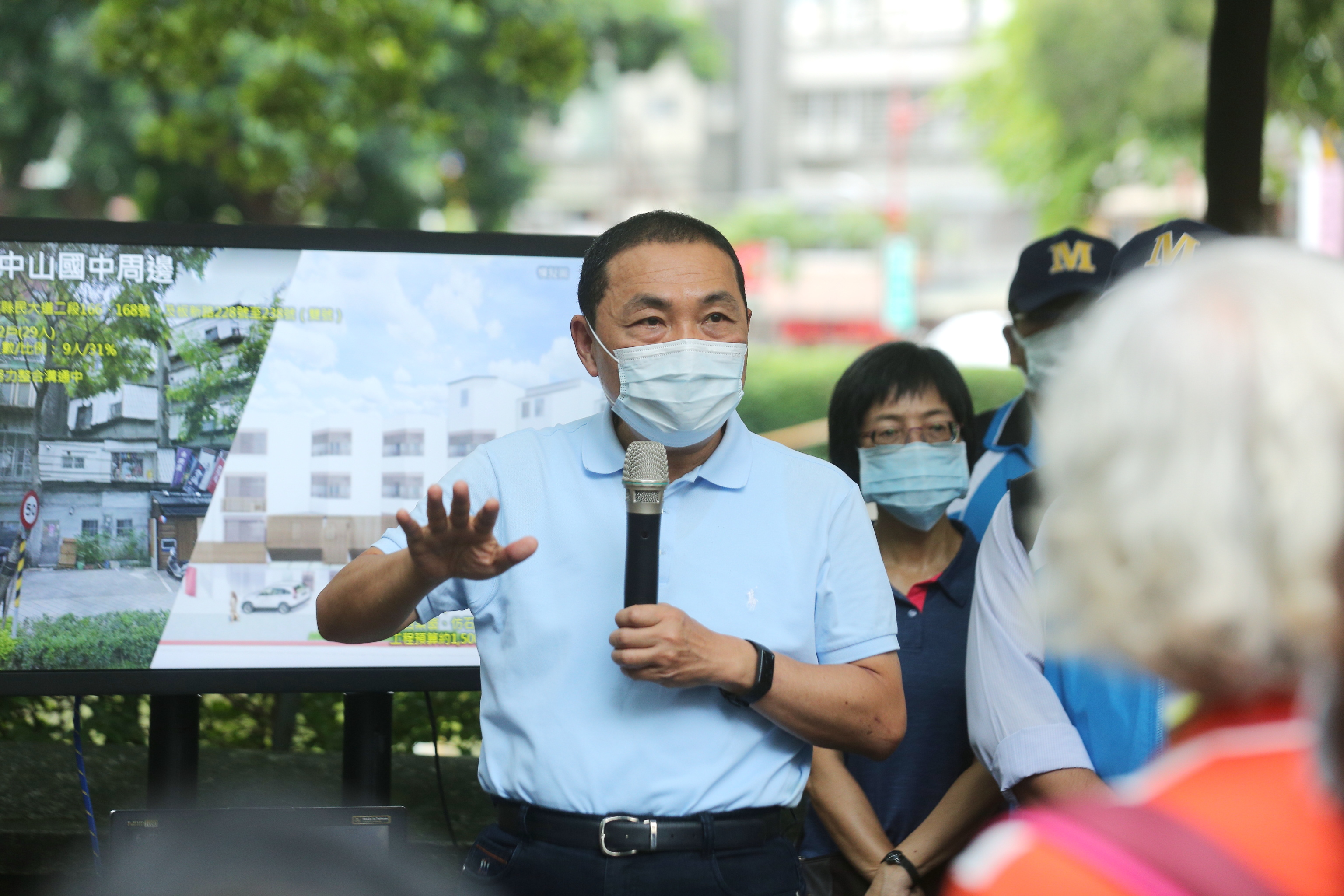 侯友宜市長說明「板橋府中美學示範基地計畫」願景及工程概況。