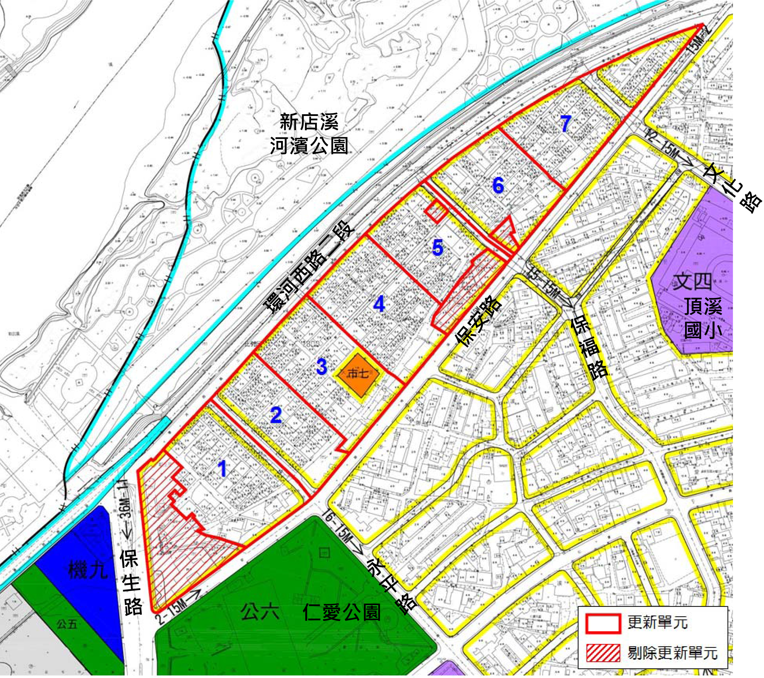 大陳社區更新單元5、6、7範圍示意圖