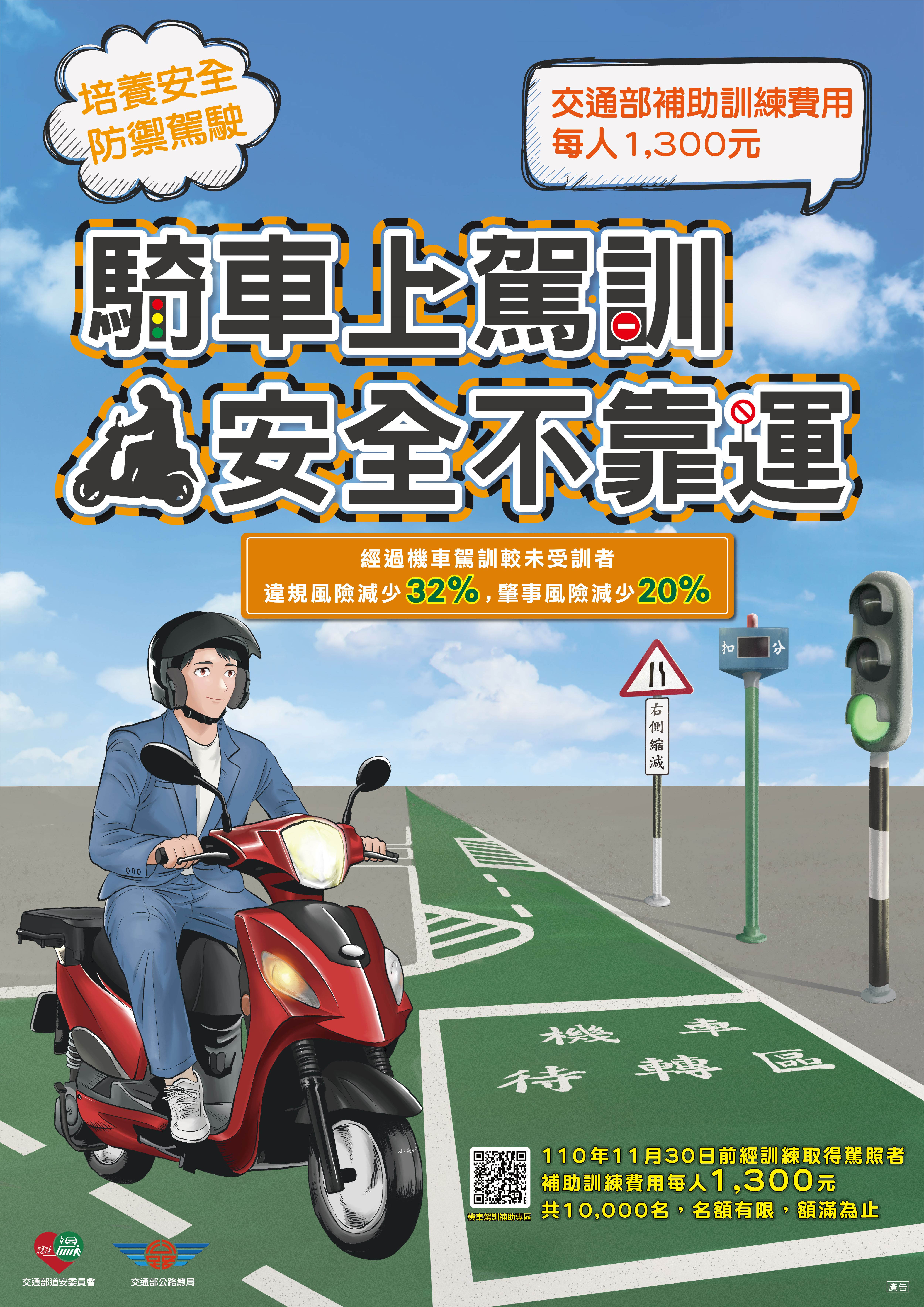 110年度機車安駕補助宣導海報
