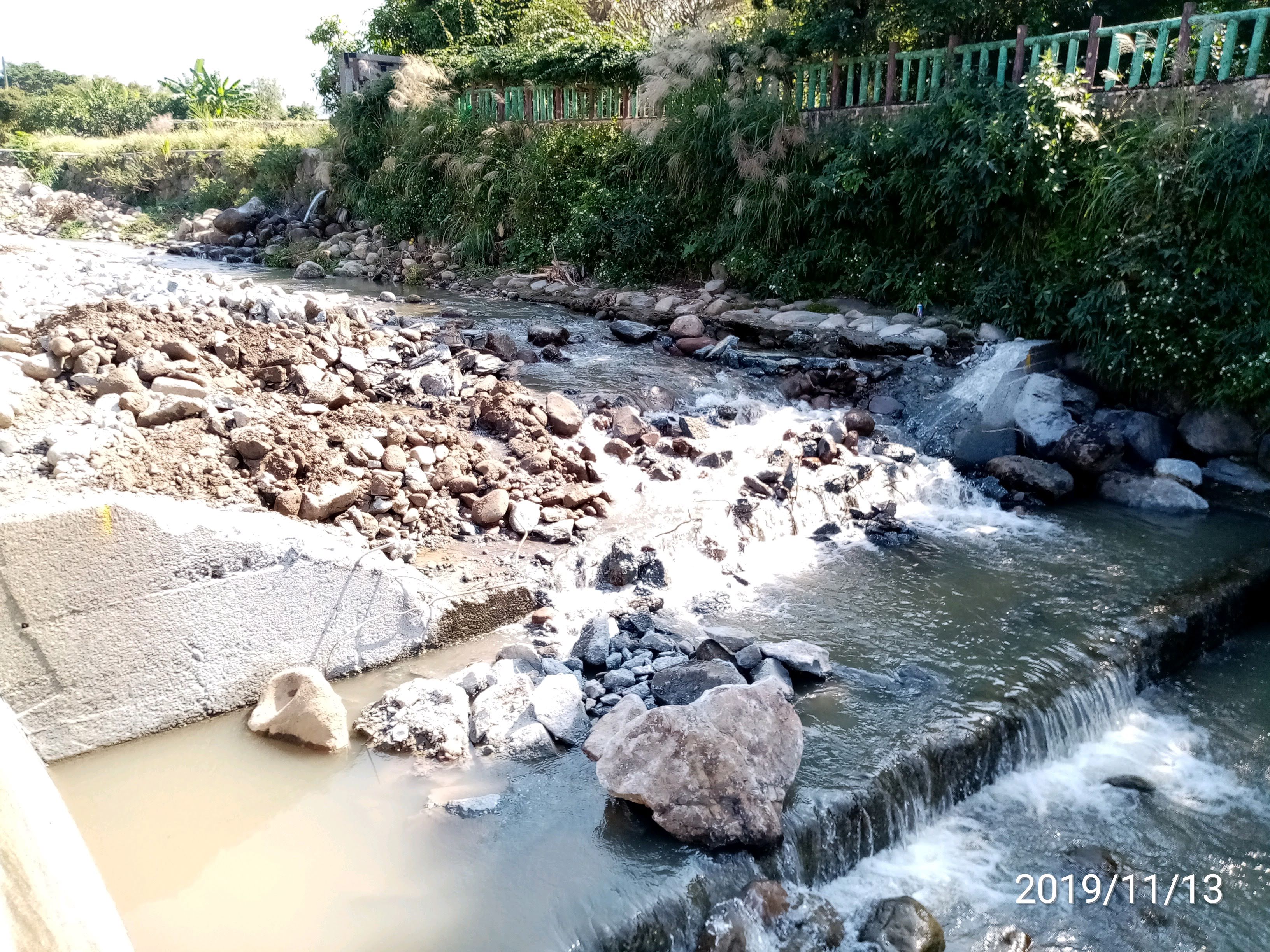 攔水堰拆除淤積砂石整理