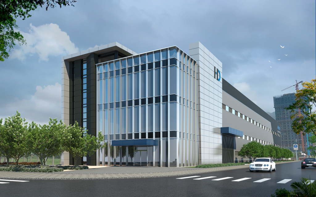 輝達玻璃投資台北港第二產業專用區建物模擬照(輝達玻璃提供)