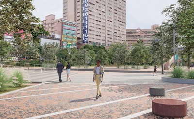 新北市工務局今年將展開新北核心區「板橋府中美學示範基地」的空間環境改造，以板橋火車站到府中捷運站間的縣民大道為主，翻轉沿線商圈。