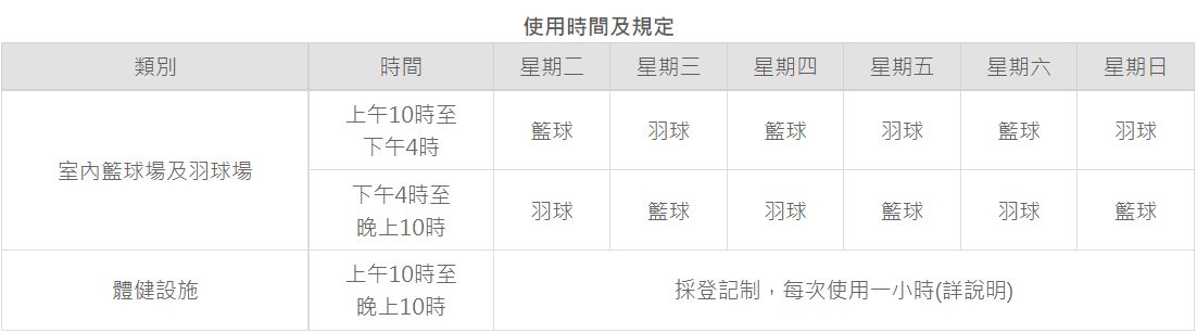 時間表