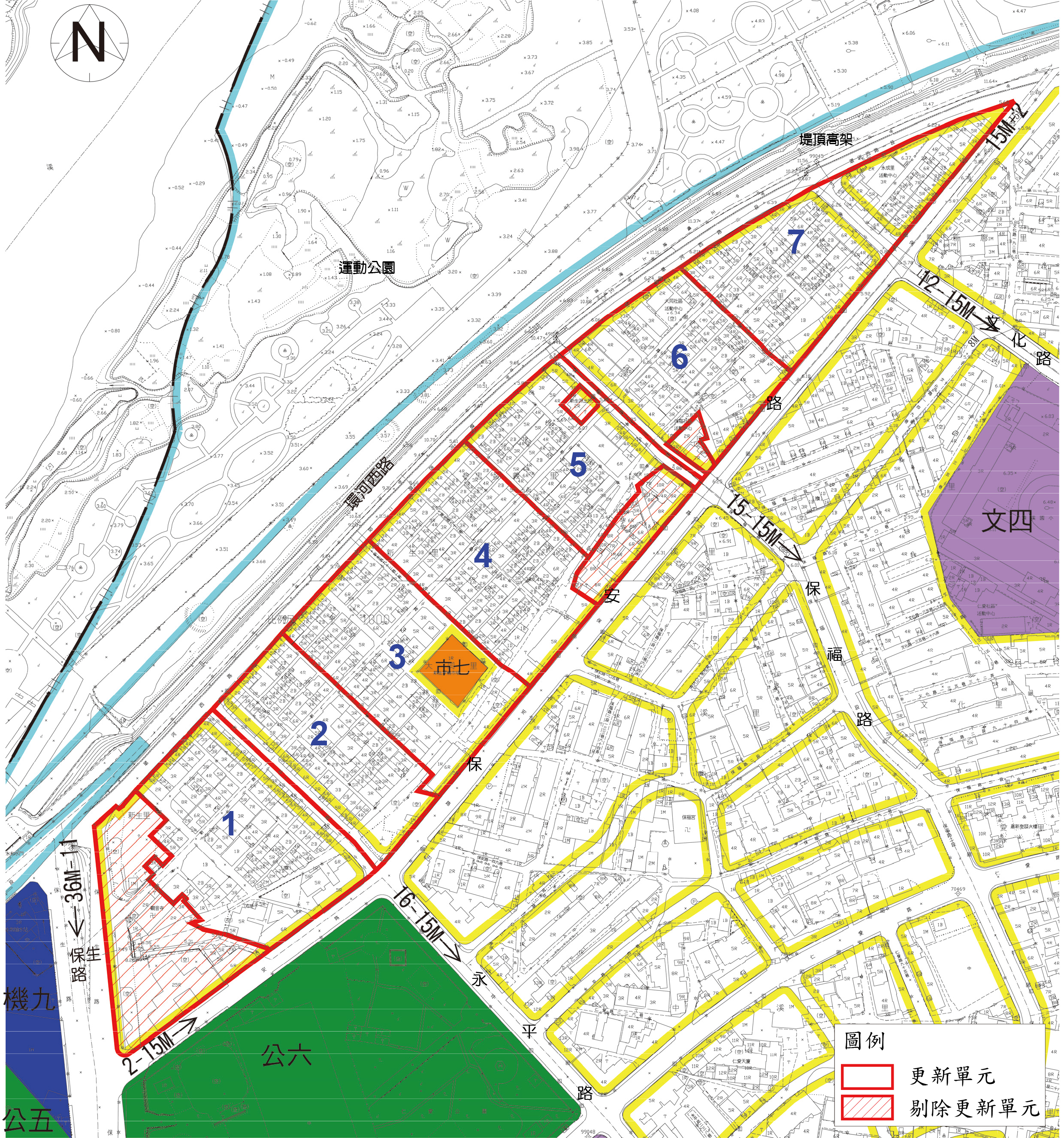 永和大陳義胞地區更新單元劃定想示意圖