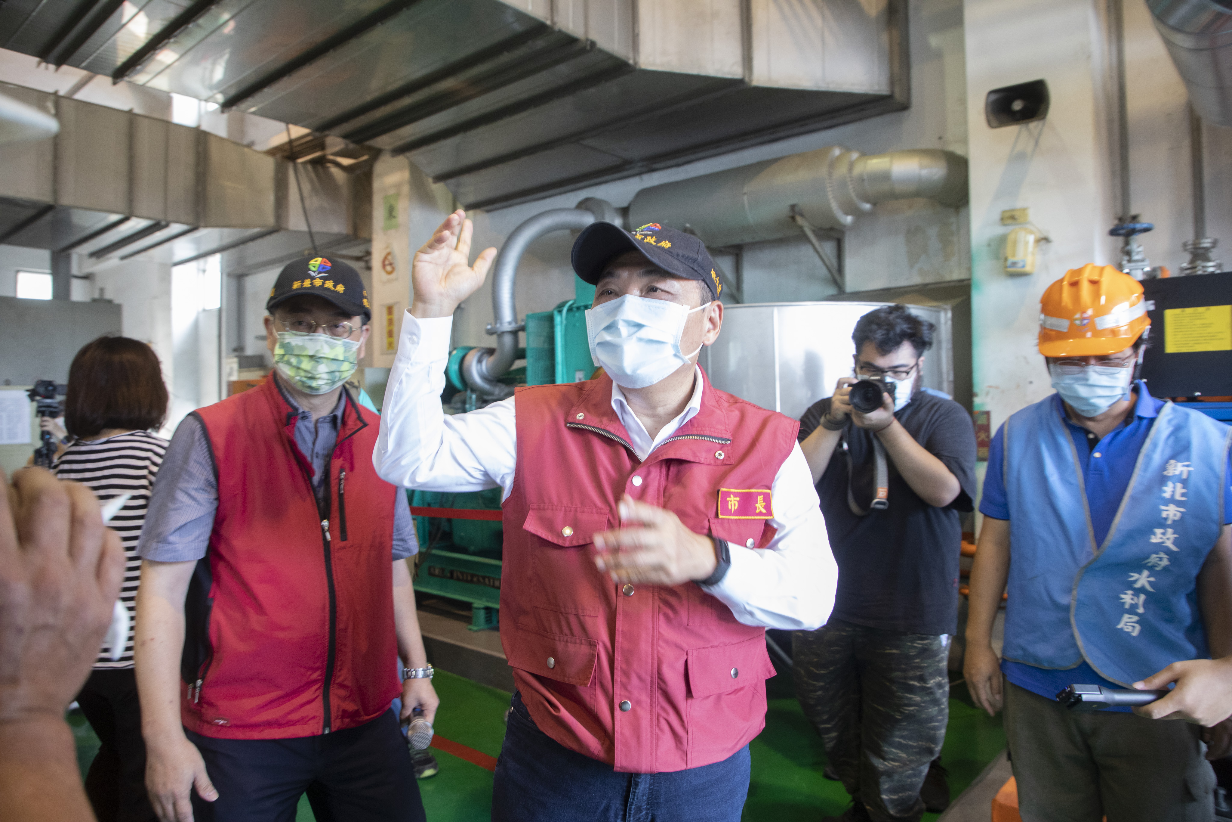 侯友宜市長實地視察抽水機組演練