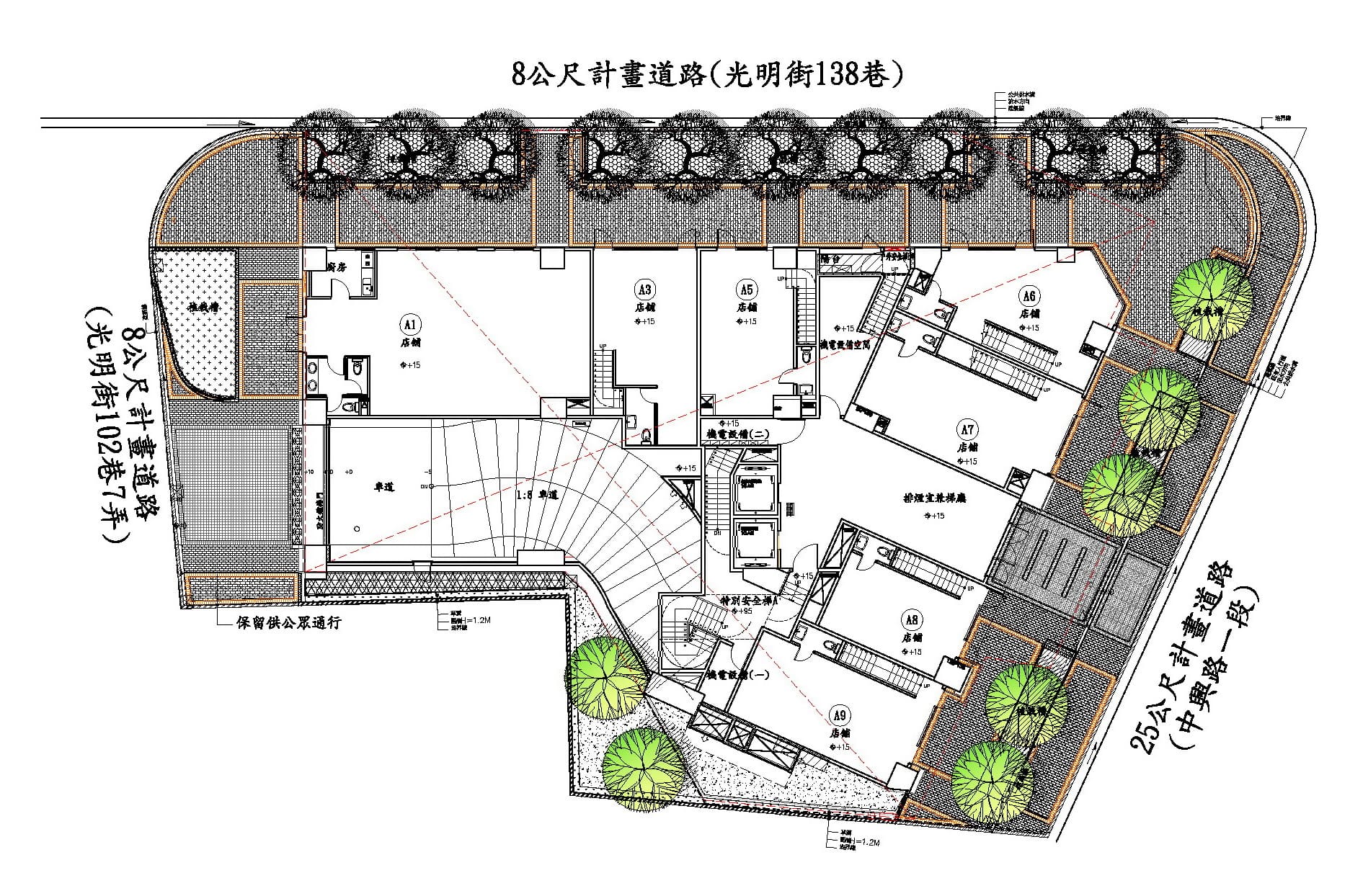 更新後壹層平面配置圖