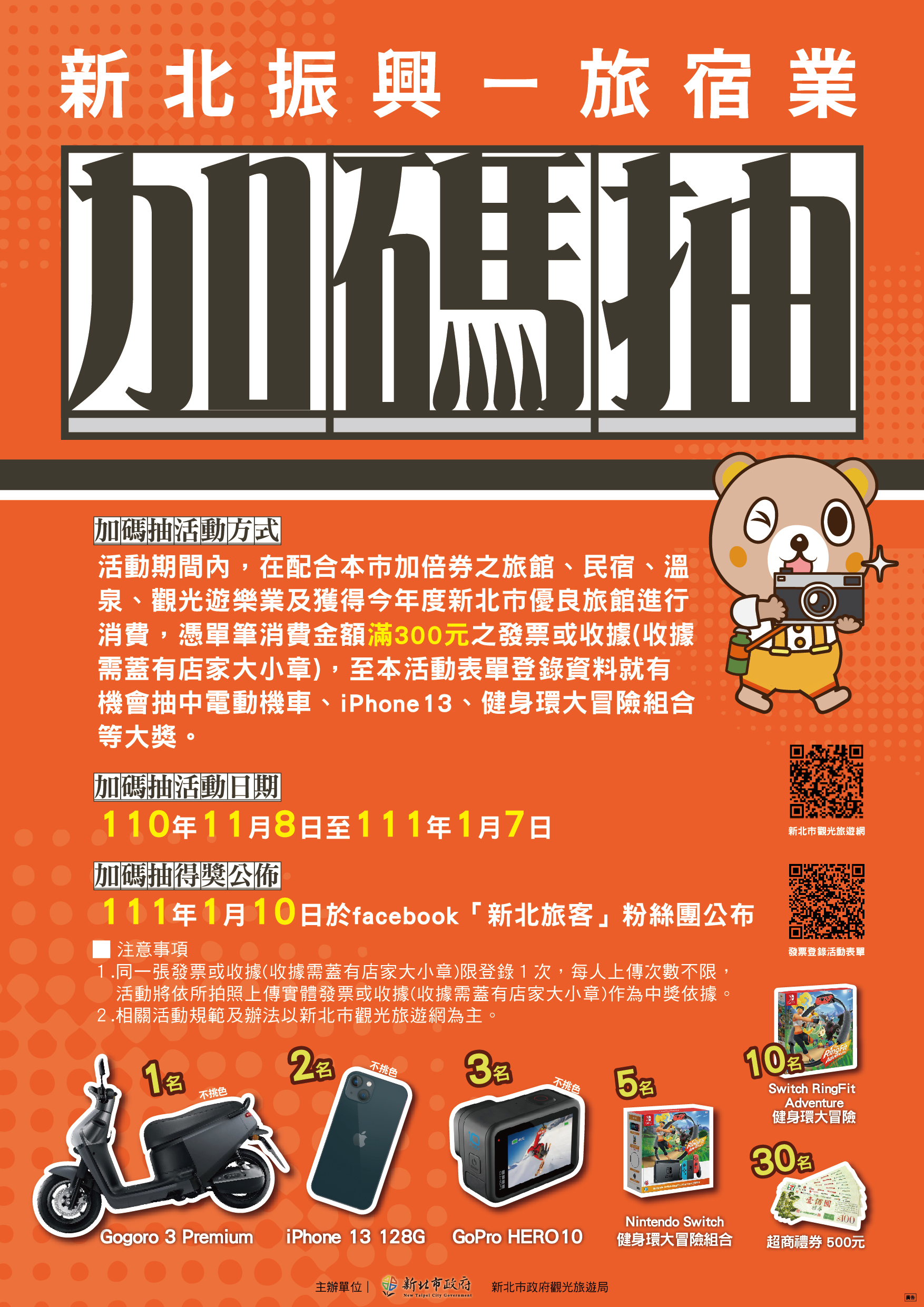 加碼抽活動獎項及活動辦法