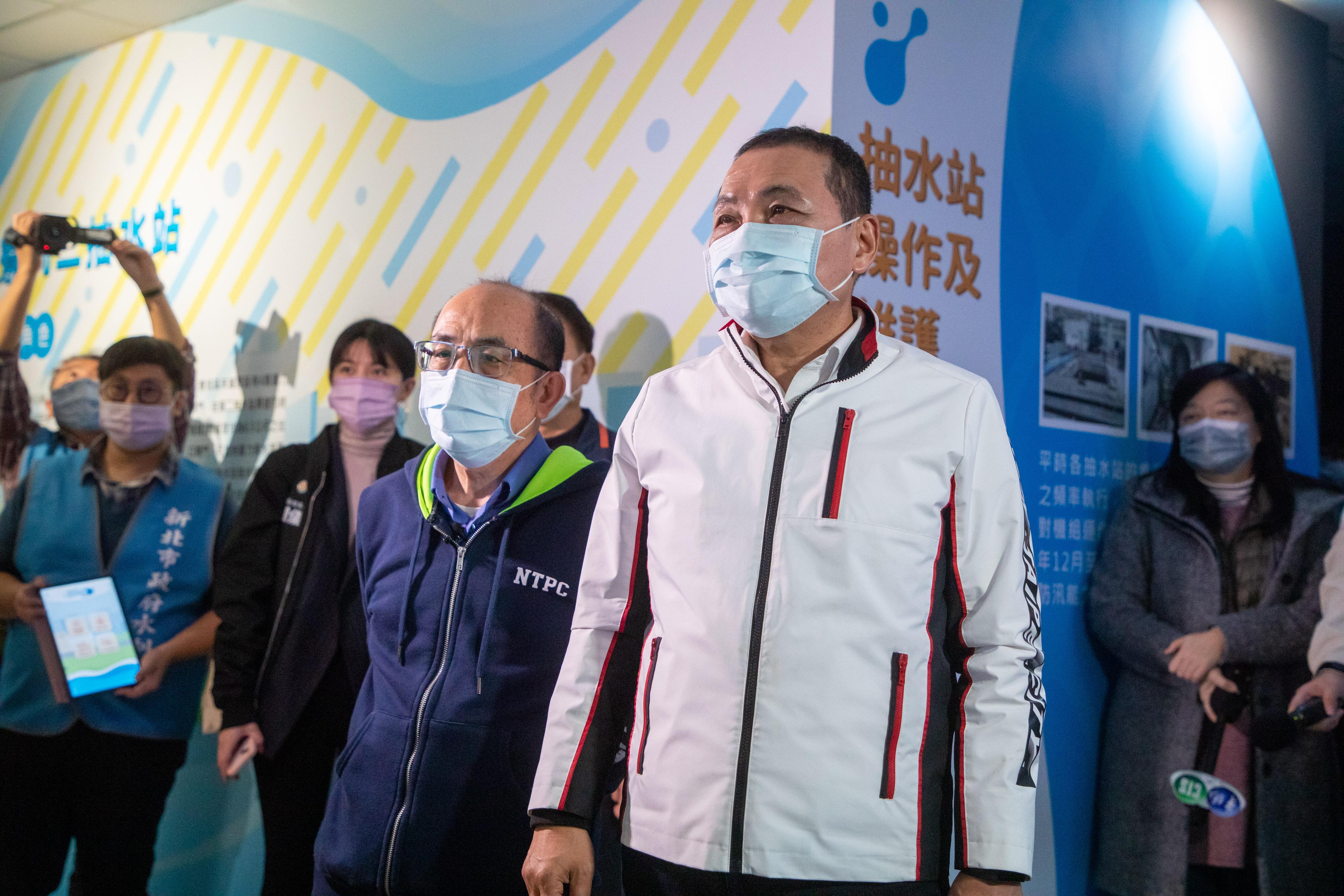 侯友宜市長視察塔寮坑溪防洪科技互動館