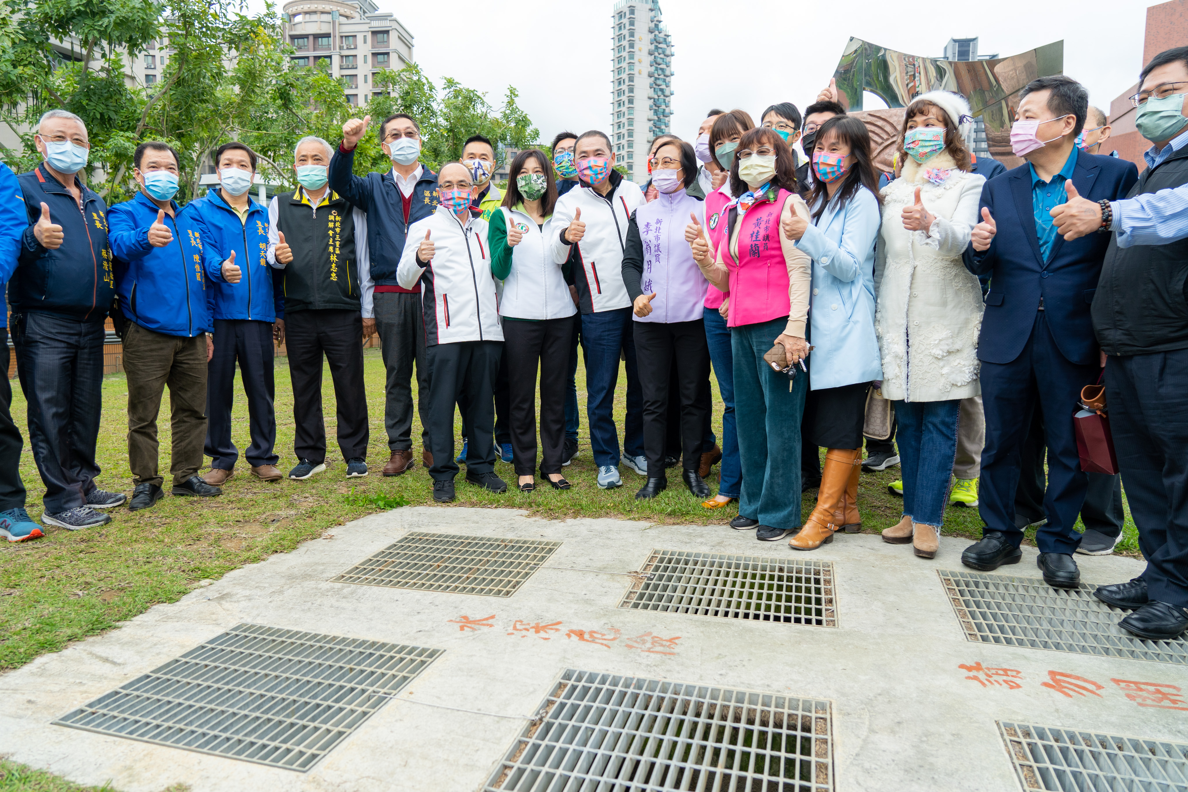 視察新北高中透水保水暨周邊積淹水改善工程