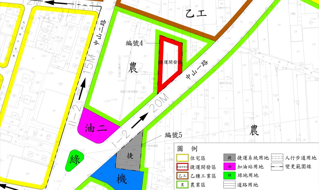 變更蘆洲都市計畫（配合臺北捷運系統環狀線第二階段）細部計畫（捷運開發區容積率調整）Y20站捷運開發區示意圖