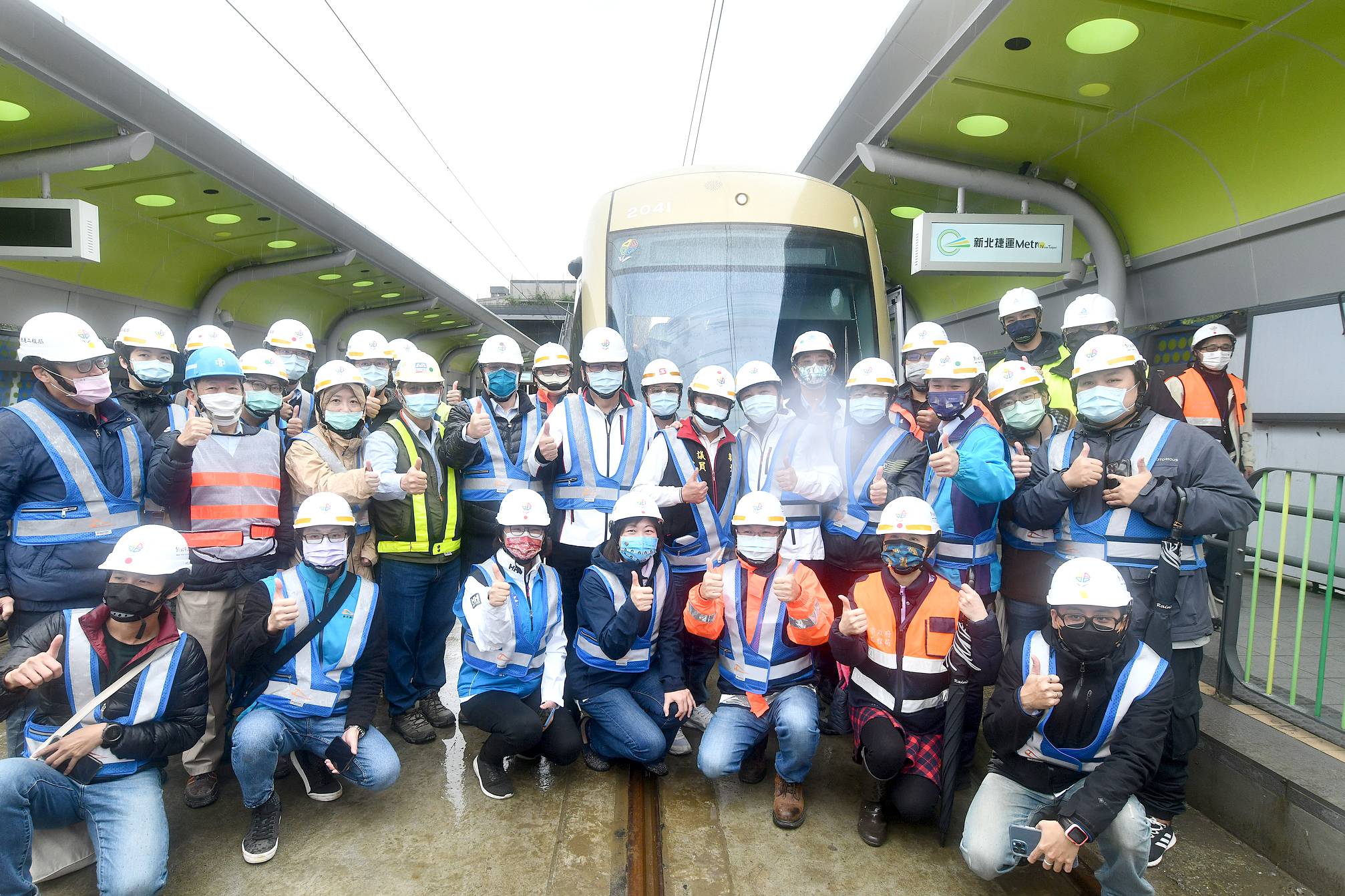 安坑輕軌列車平面段動態測試工作