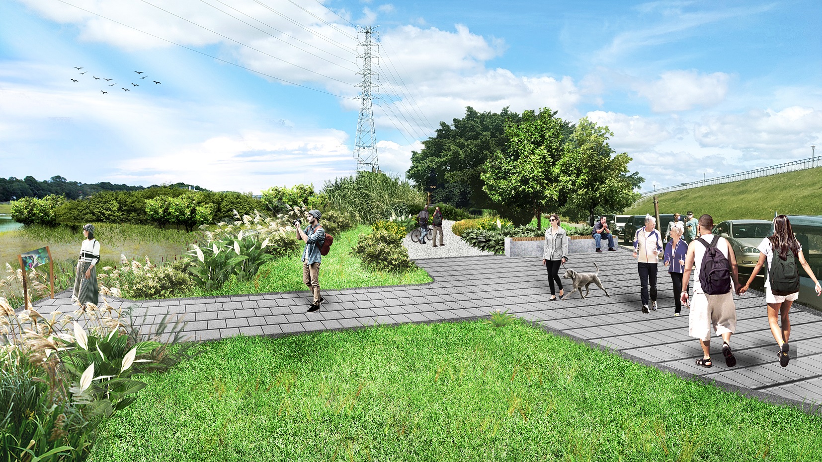 蘆洲濕地示範區建置工程示意圖