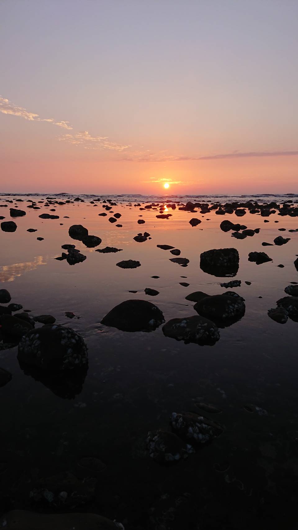 六塊厝漁港旁夕照2