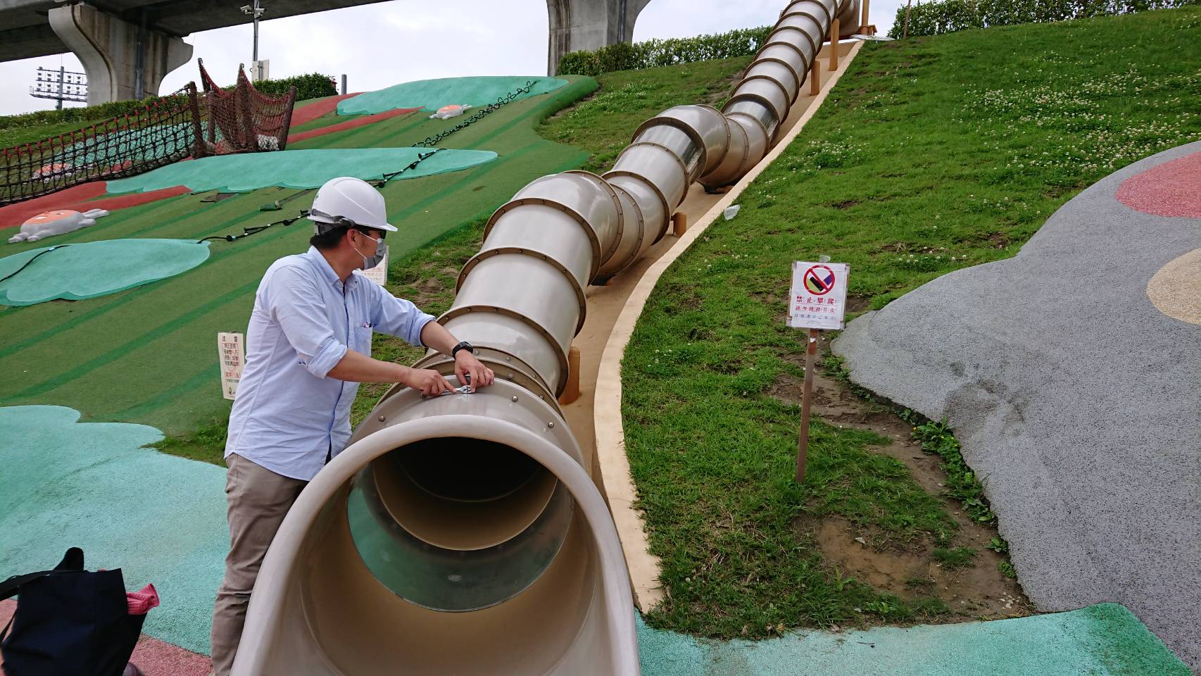 新北水岸遊戲場定期做檢查維護 家長無憂fun電