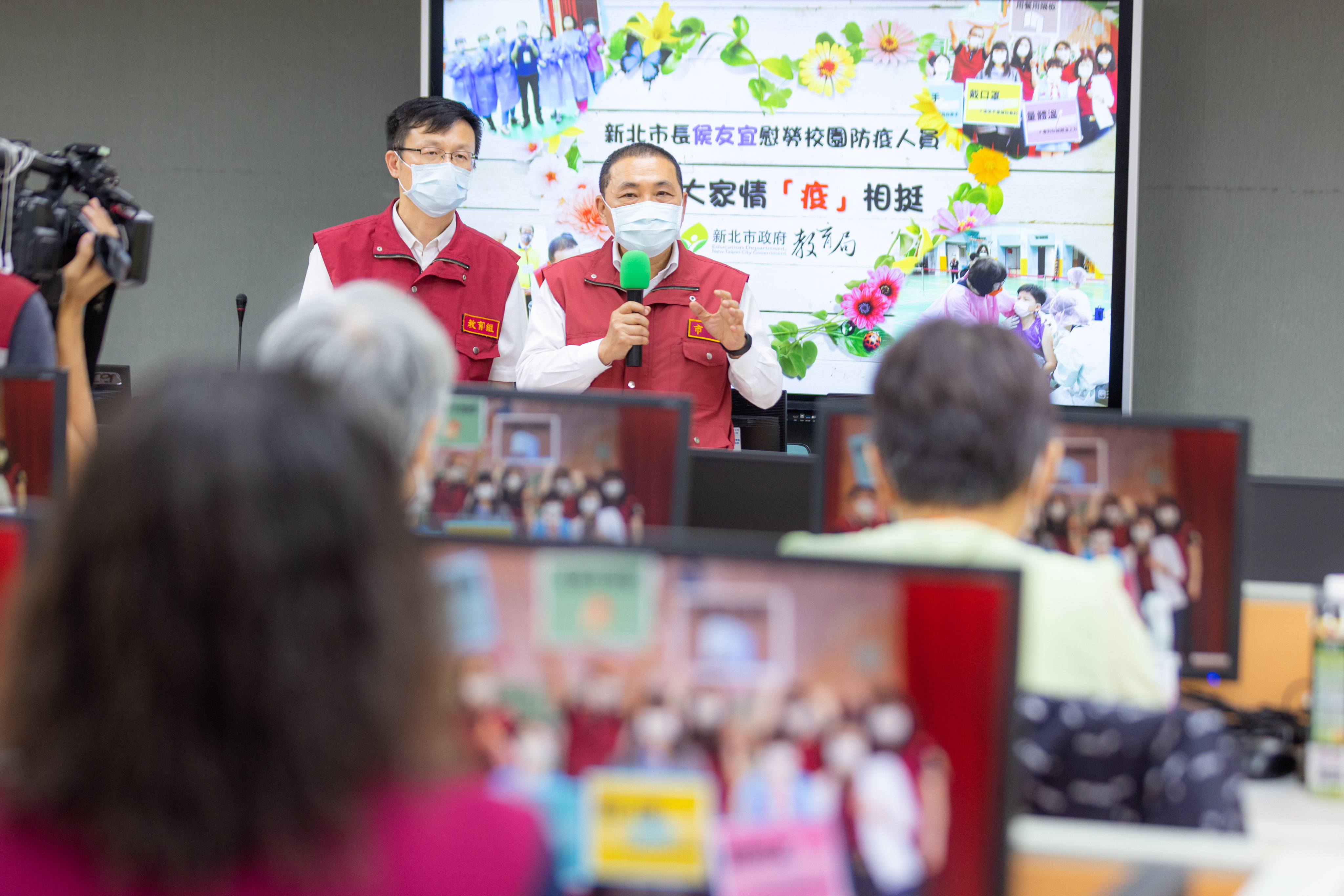 侯市長期勉市府團隊持續做好校園防疫工作，守護全體師生健康