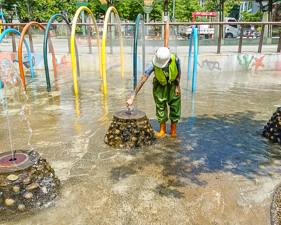 戲水池噴頭檢測功能正常