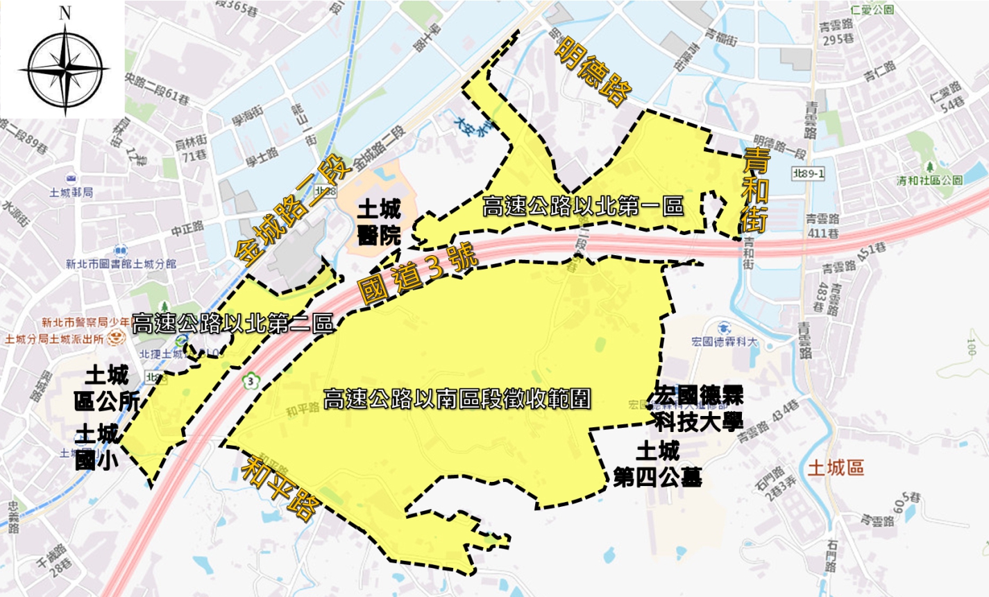 土城司法園區開發案範圍圖