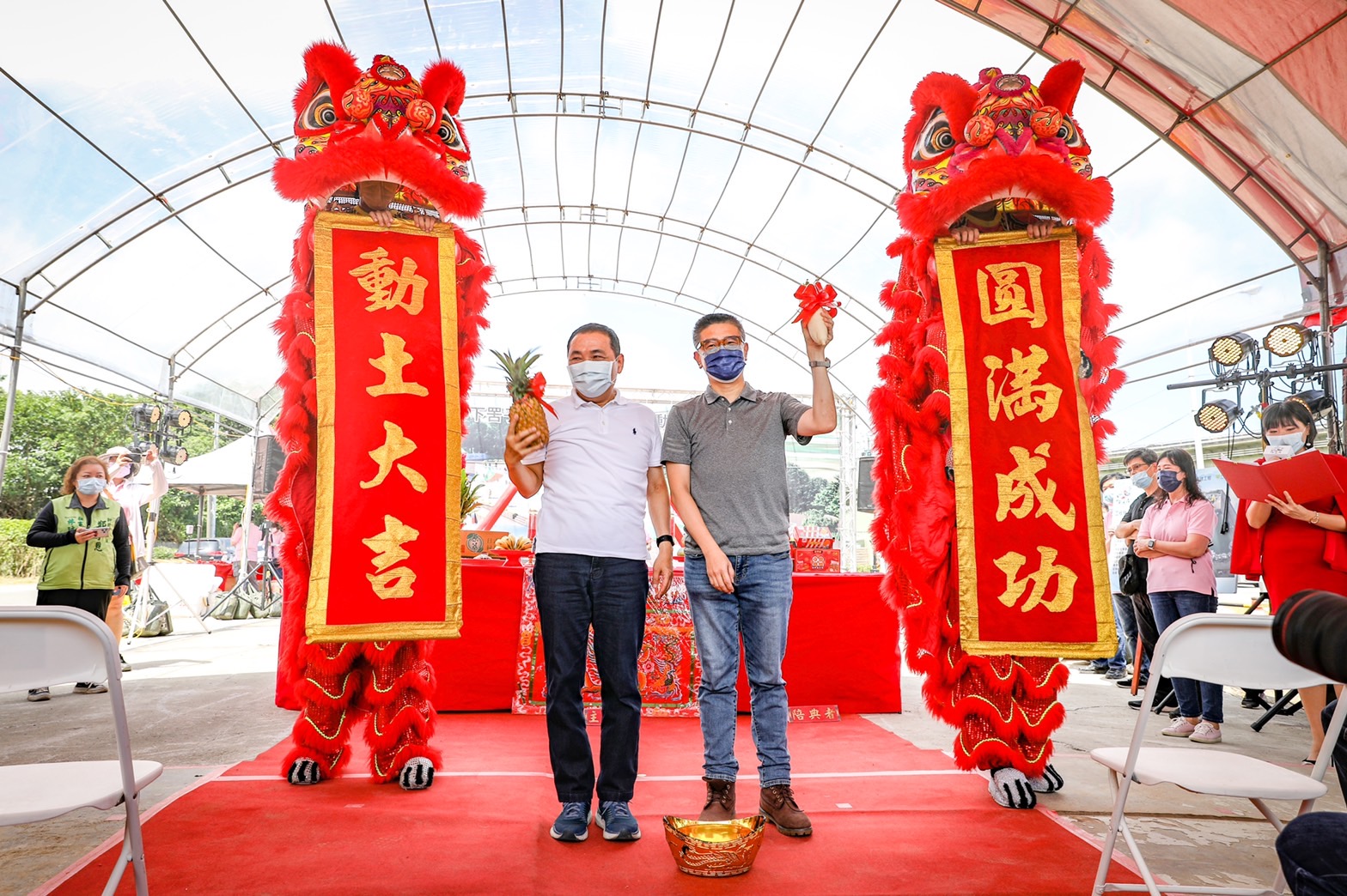  新北市八里下罟子漁港漁具倉庫及浮動碼頭開工動土大吉、圓滿完成
