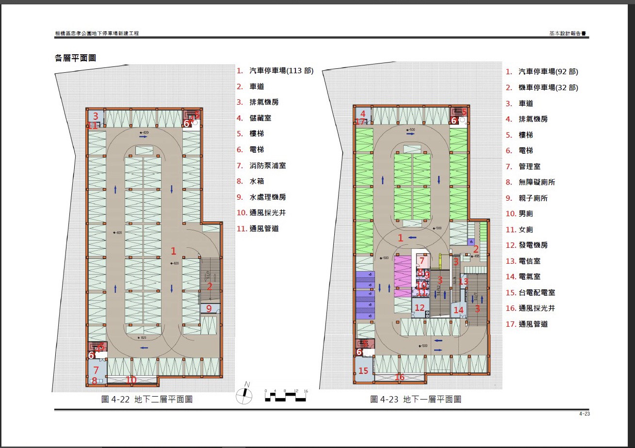 板橋忠孝公園地下停車場設計圖