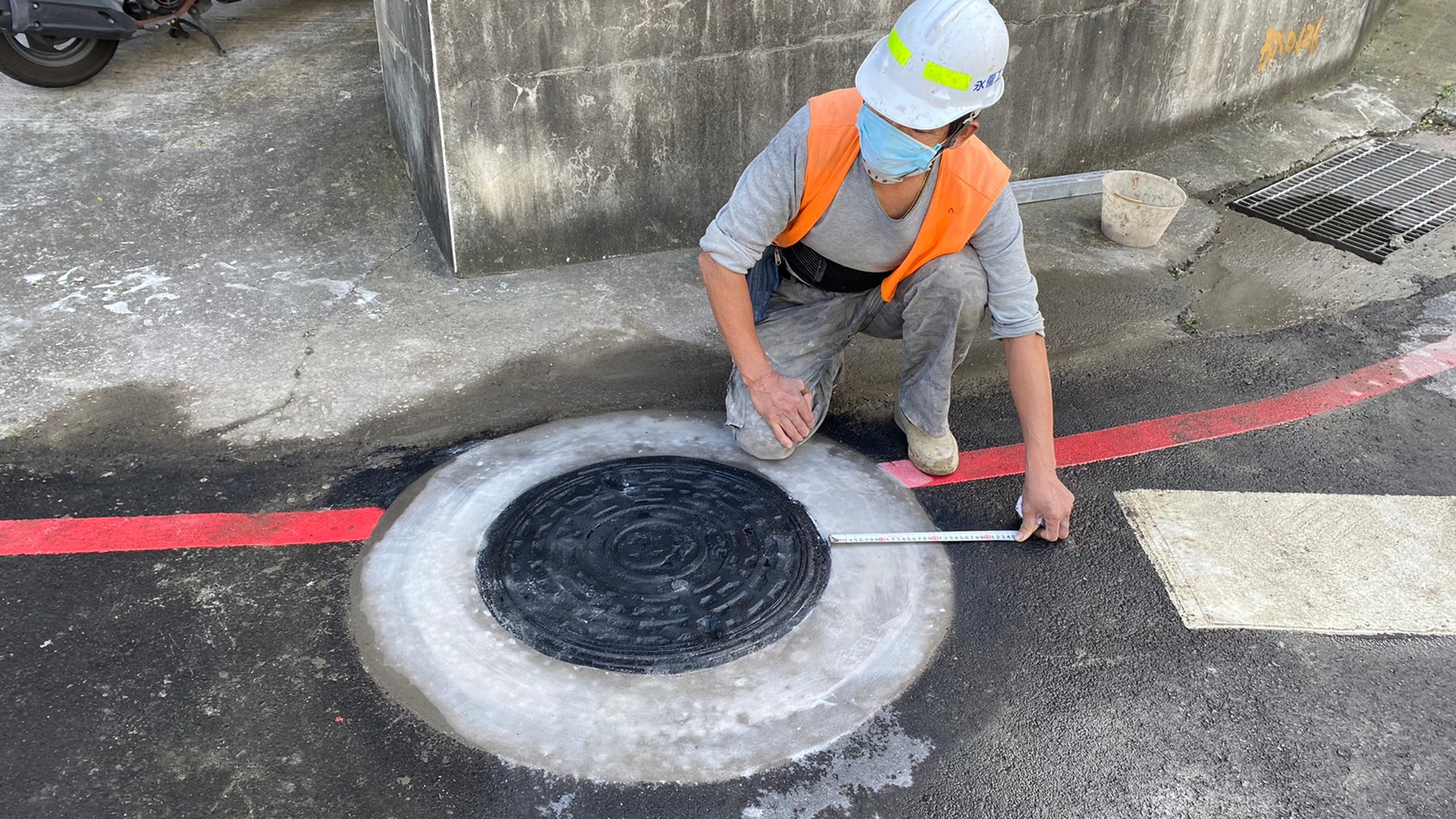 水利局使用ＮＳＣ圓形切割調平工法，不僅施工便利、耐久性佳，外觀更為平整美觀