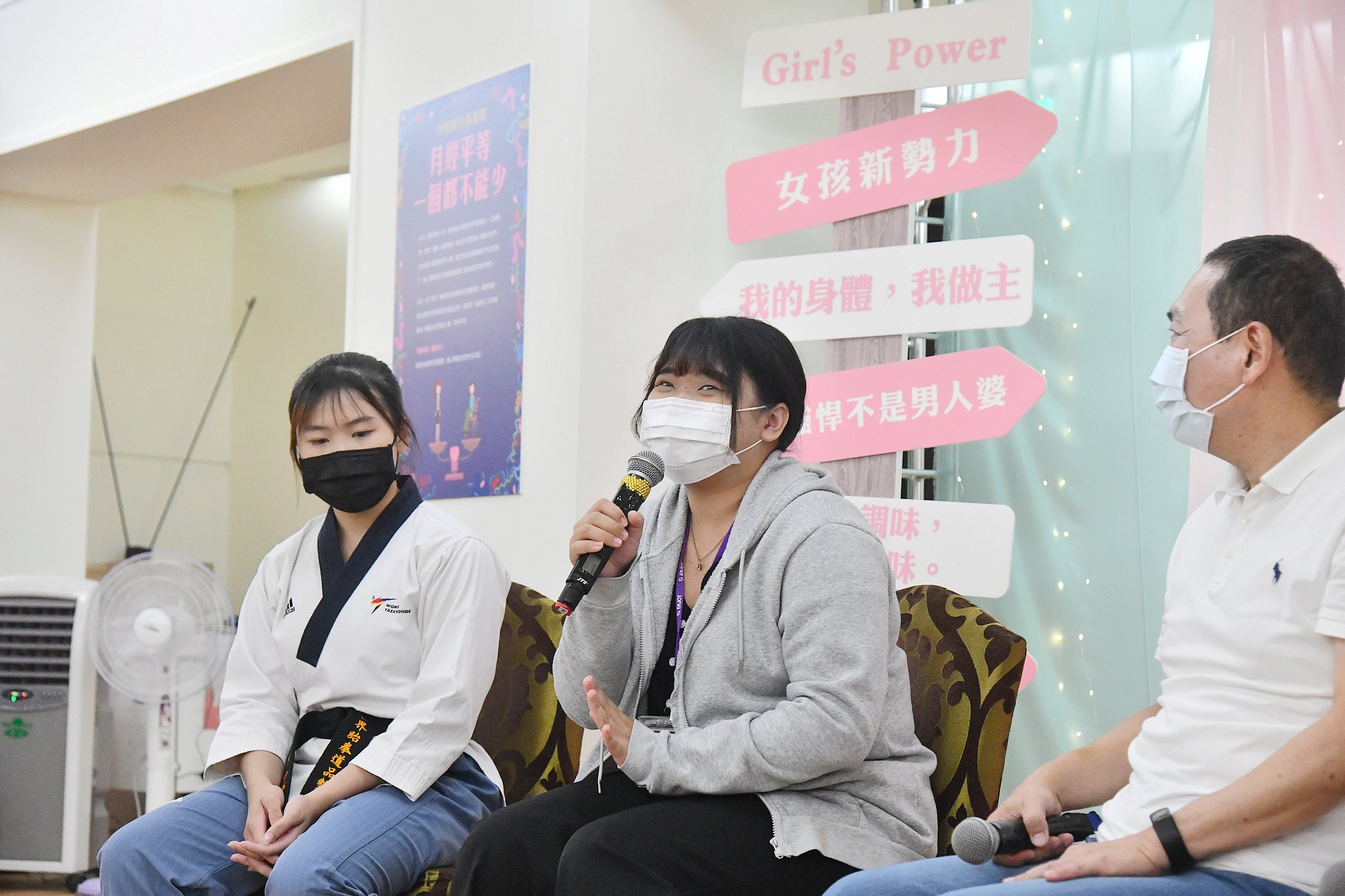 今(28)日新北女孩勇敢逐夢記者會特別安排新北女孩們分享逐夢經驗。