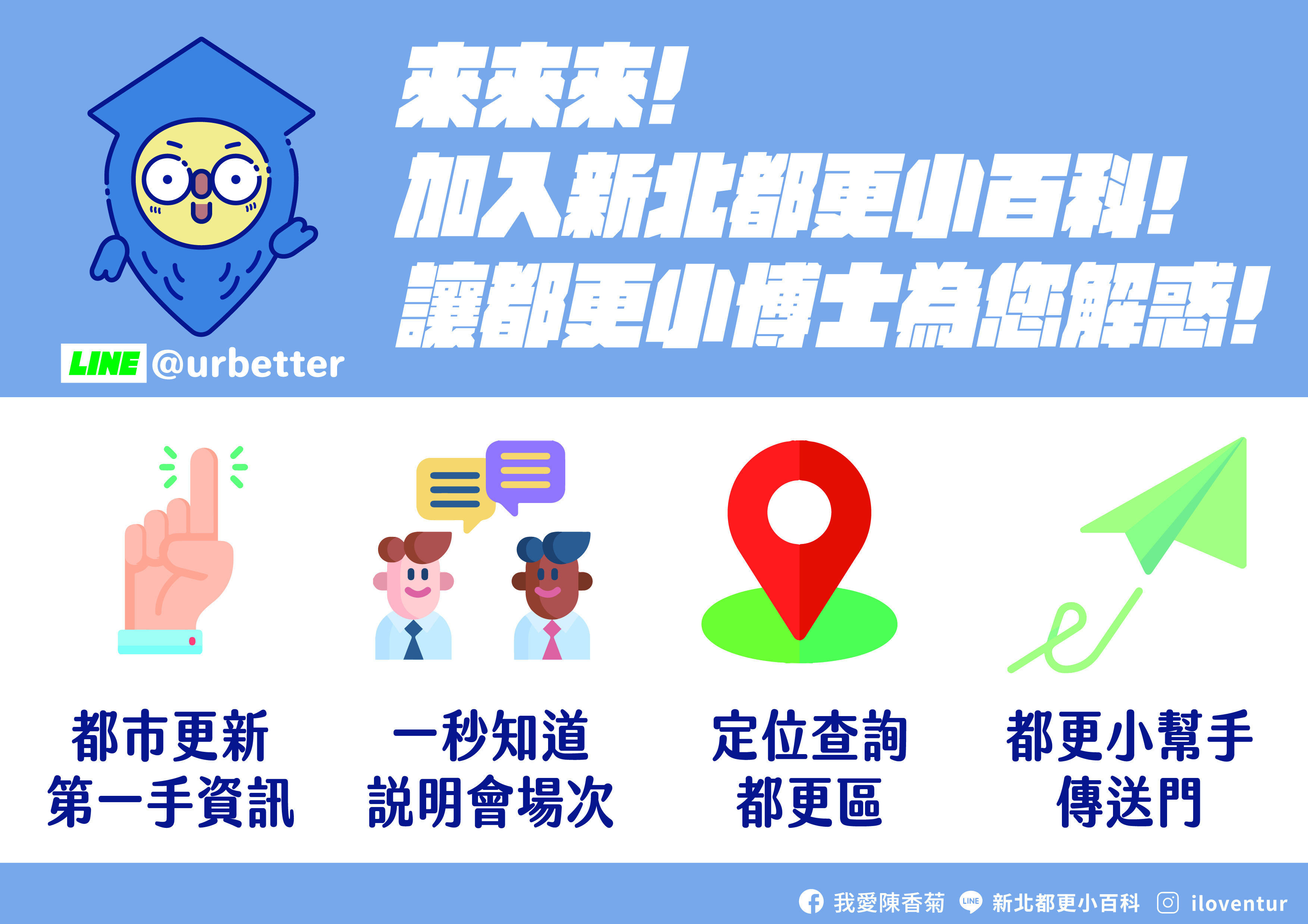 加入新北都更小百科，讓都更小博士為你解惑