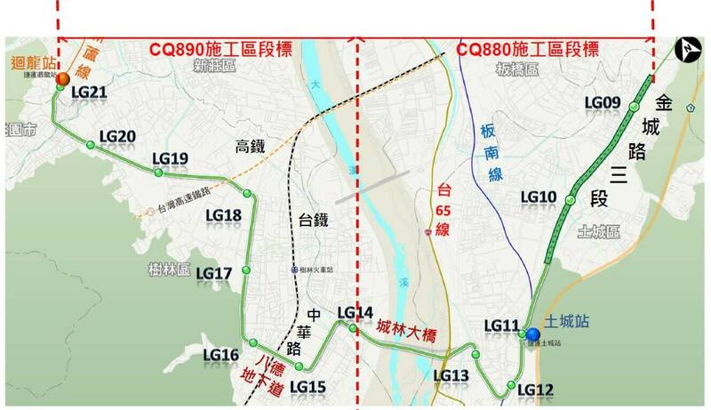 圖六_捷運新北樹林線路線圖