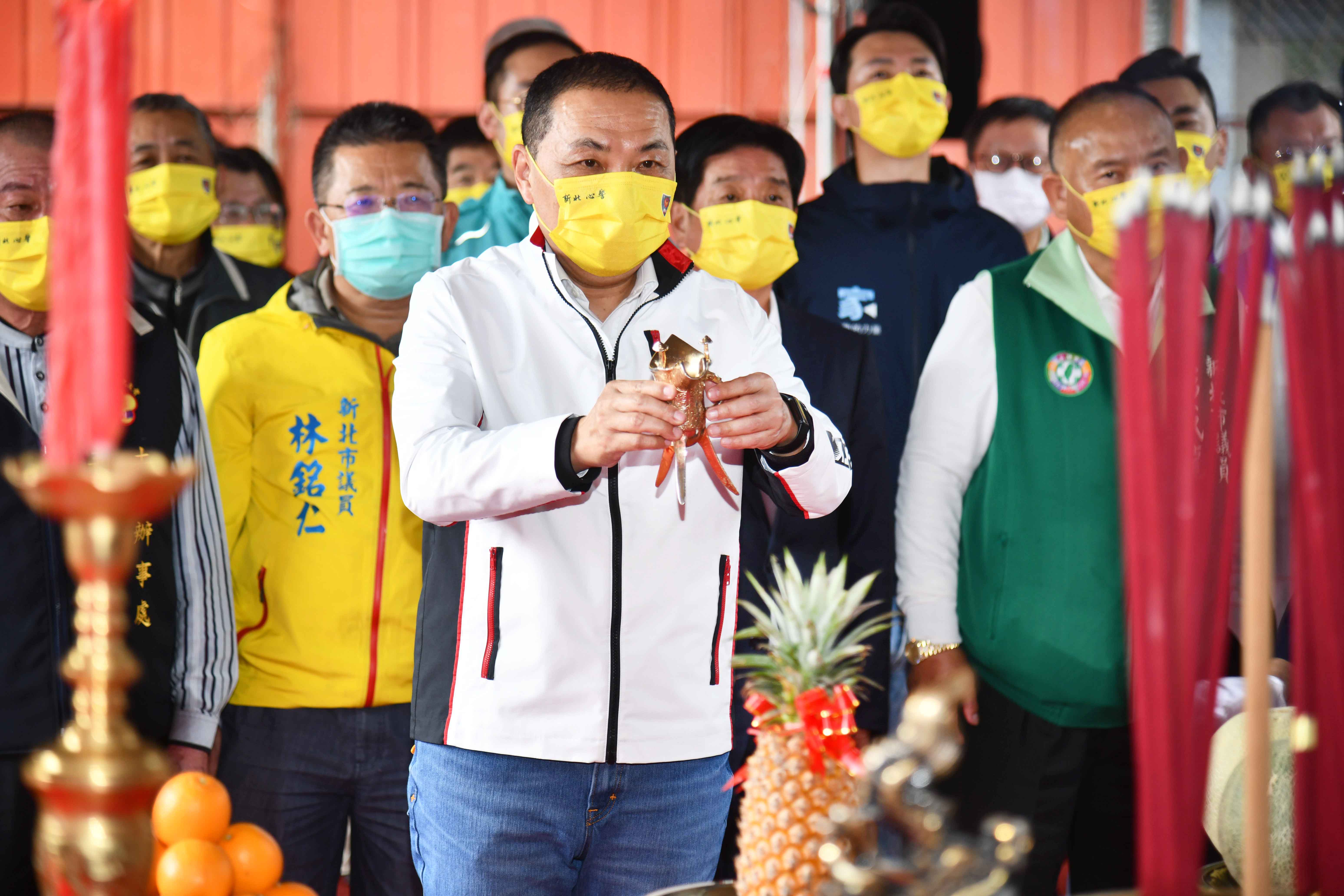 侯友宜主持土城分局廣福派出所動土典禮，盼113年如期如質完工。