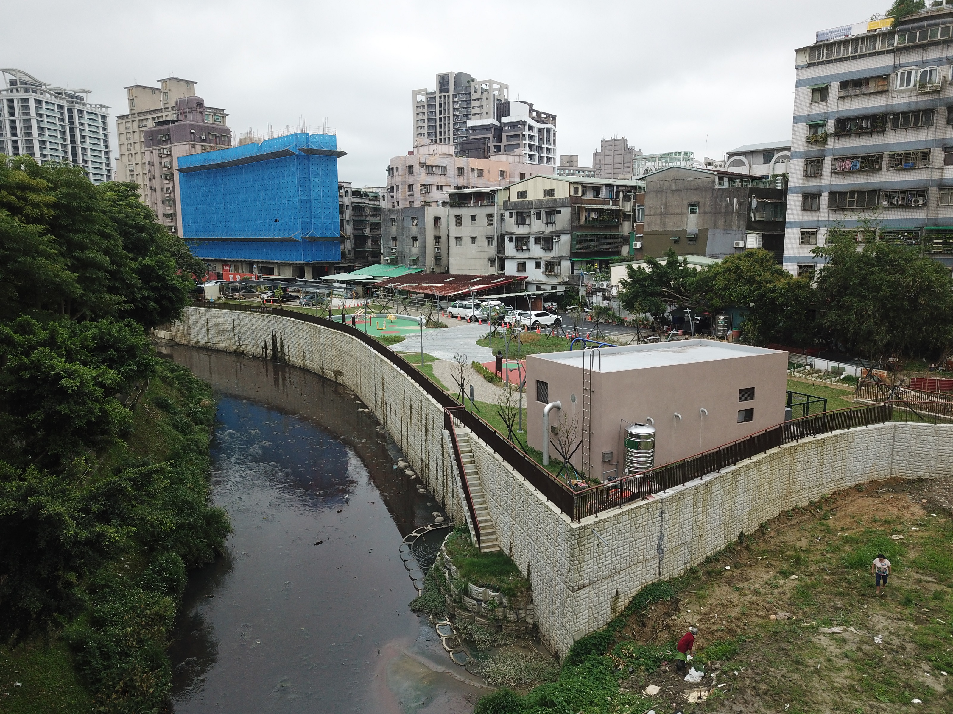 保留原有青蛙棲息地增設青蛙池觀察平台