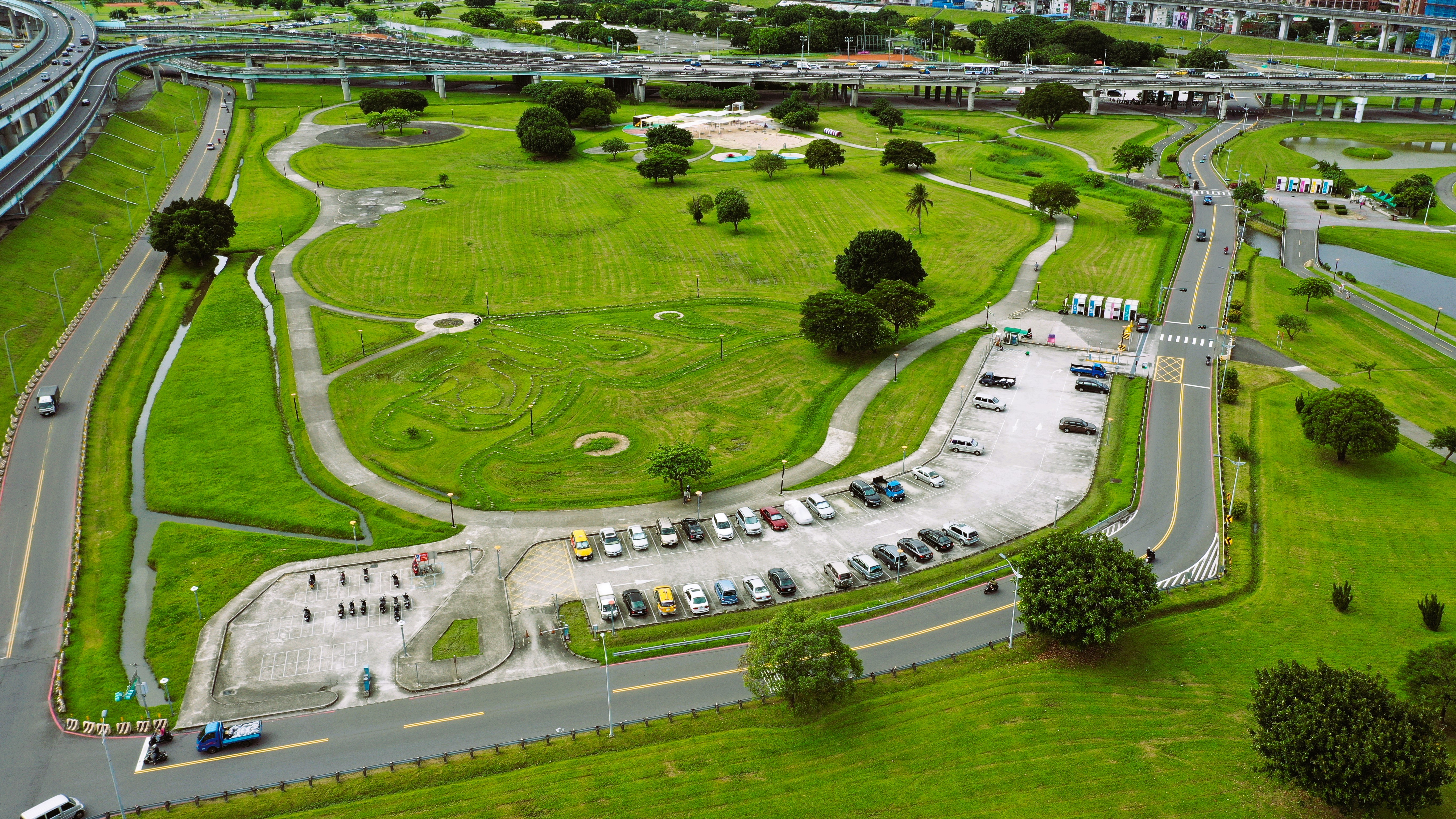樂遊天地停車場-擴建前空拍照片