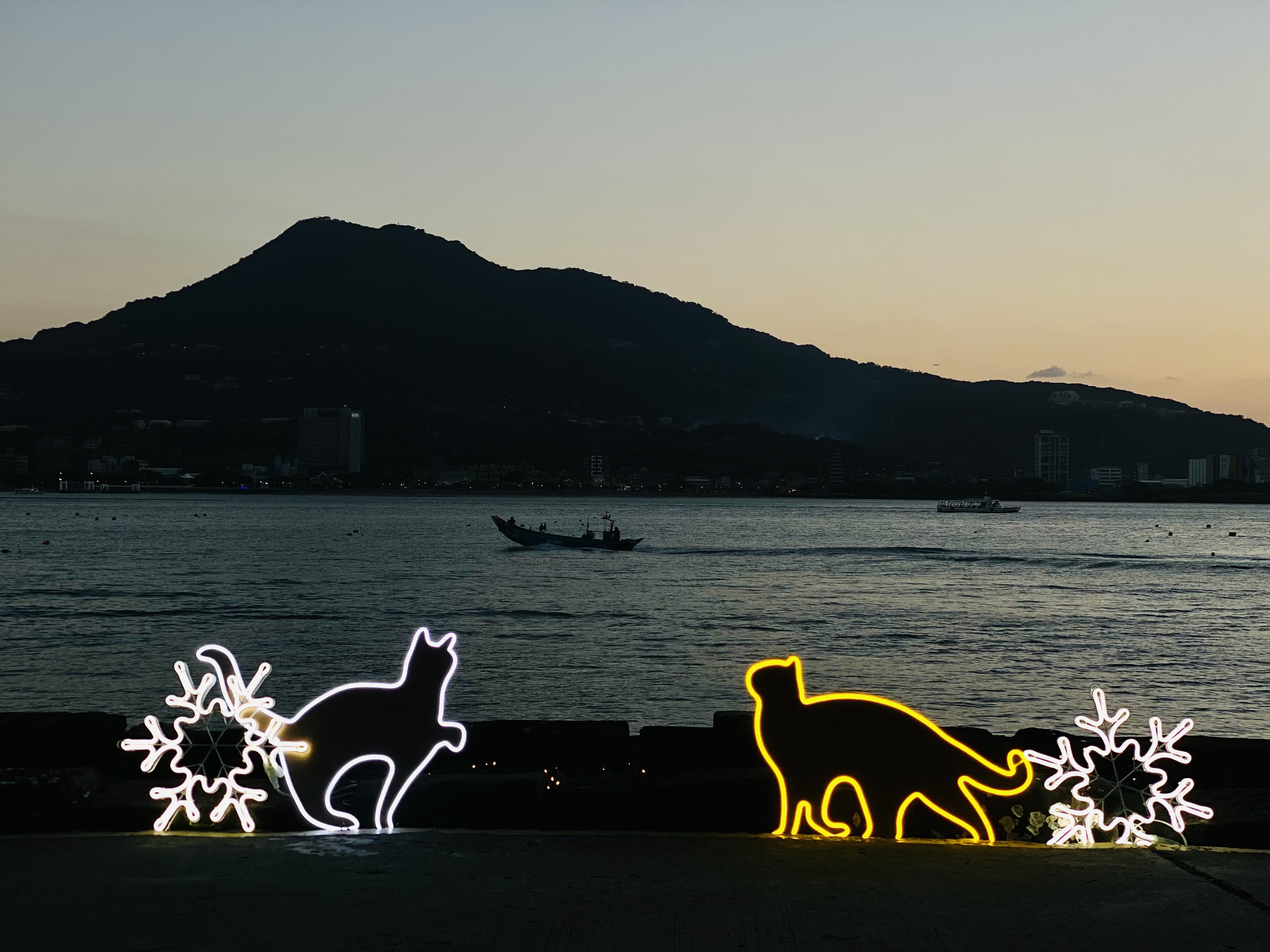 「喵影光廊」閃耀河岸將一路延續至明（112）年1月2日