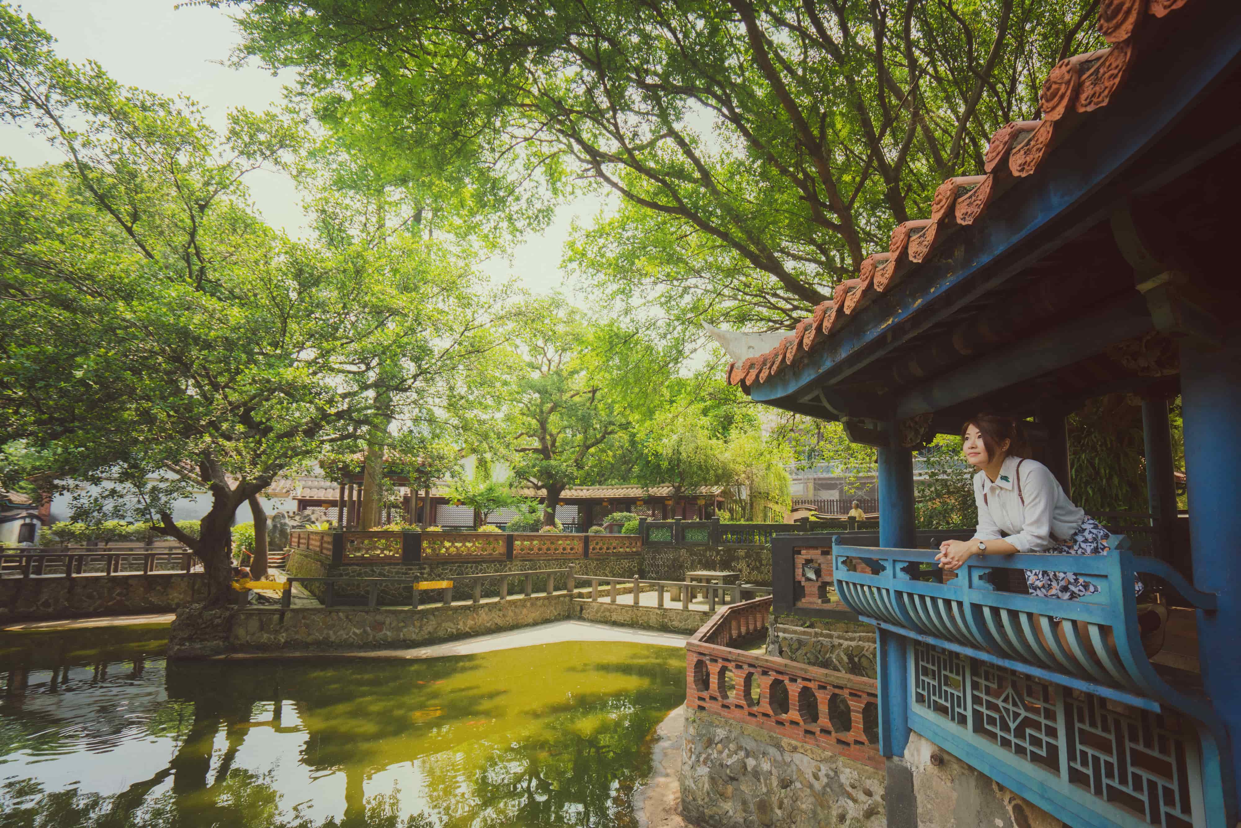 古色古香的林本源園邸，擁有美不勝收的庭園綠水假山及迴廊樓宇